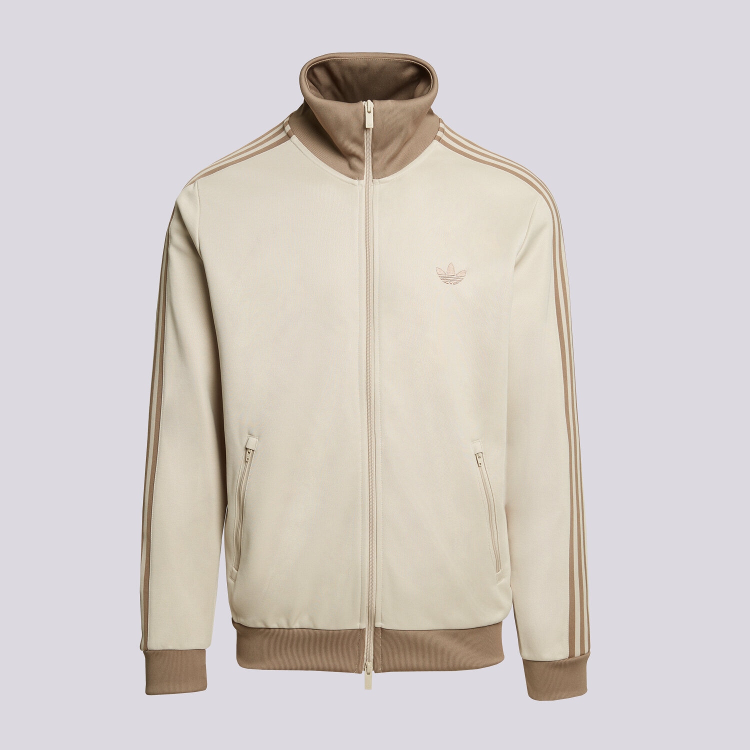 pánská mikina ADIDAS MIKINA ROZEPÍNACÍ BECKENBAUER TT KT5044 BÉŽOVÁ