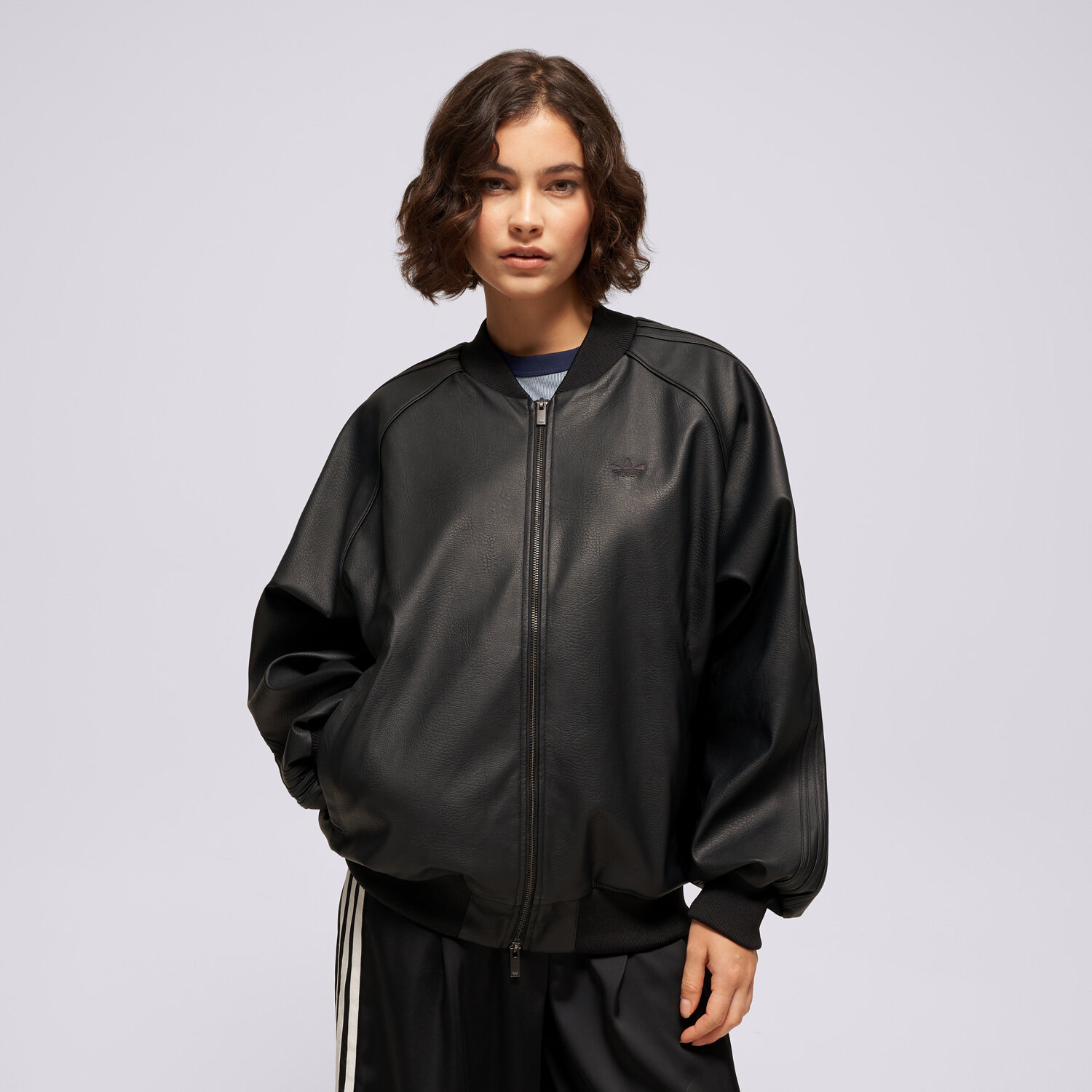 dámská mikina ADIDAS MIKINA ROZEPÍNACÍ PLTHR SST TT KQ6435 ČERNÁ