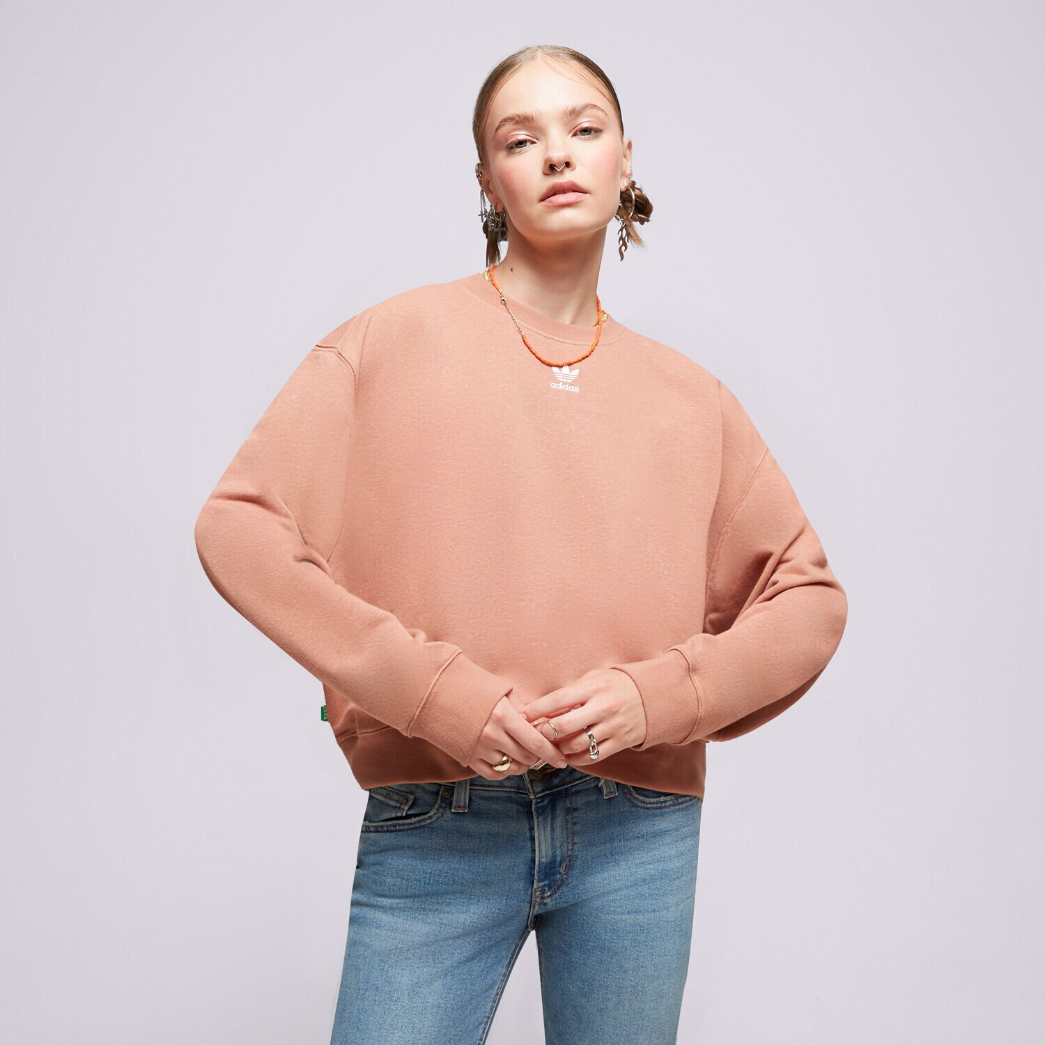 dámská mikina ADIDAS MIKINA ESS SWEATER IC1822 RŮŽOVÁ