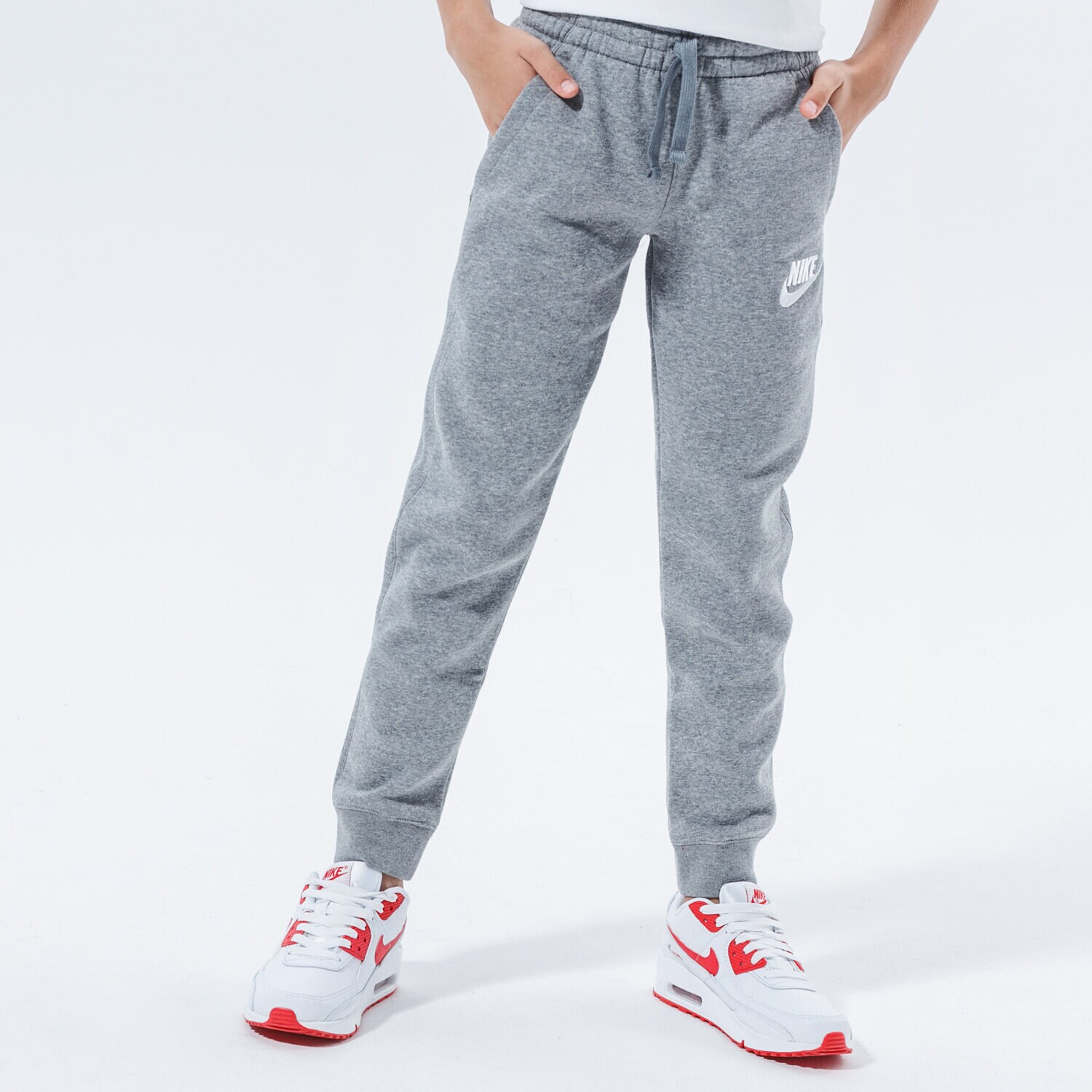 dětské kalhoty NIKE KALHOTY  SPORTSWEAR CLUB FLEECE BOY CI2911-091 ŠEDÁ
