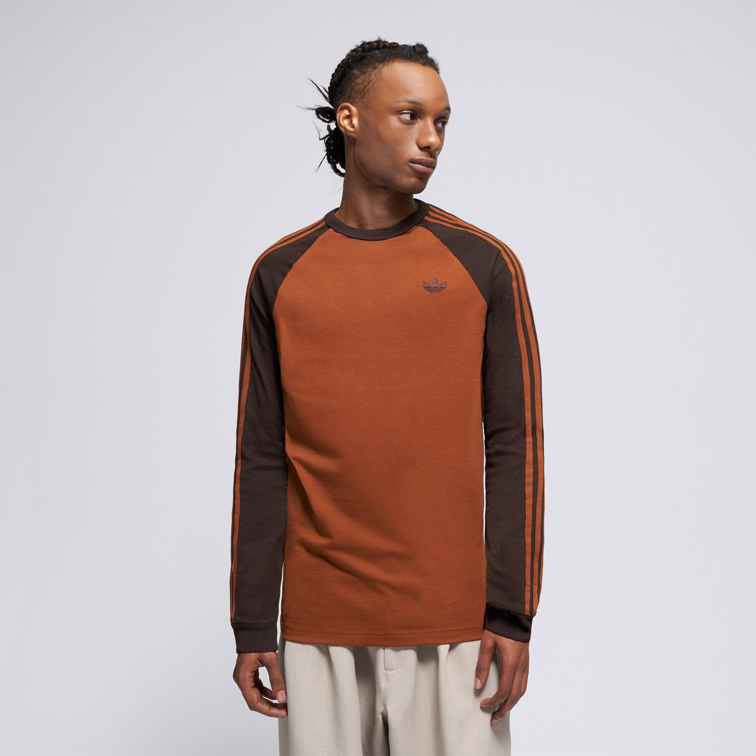 pánské tričko ADIDAS TRIČKO 3S LS TEE KT5061 ORANŽOVÁ