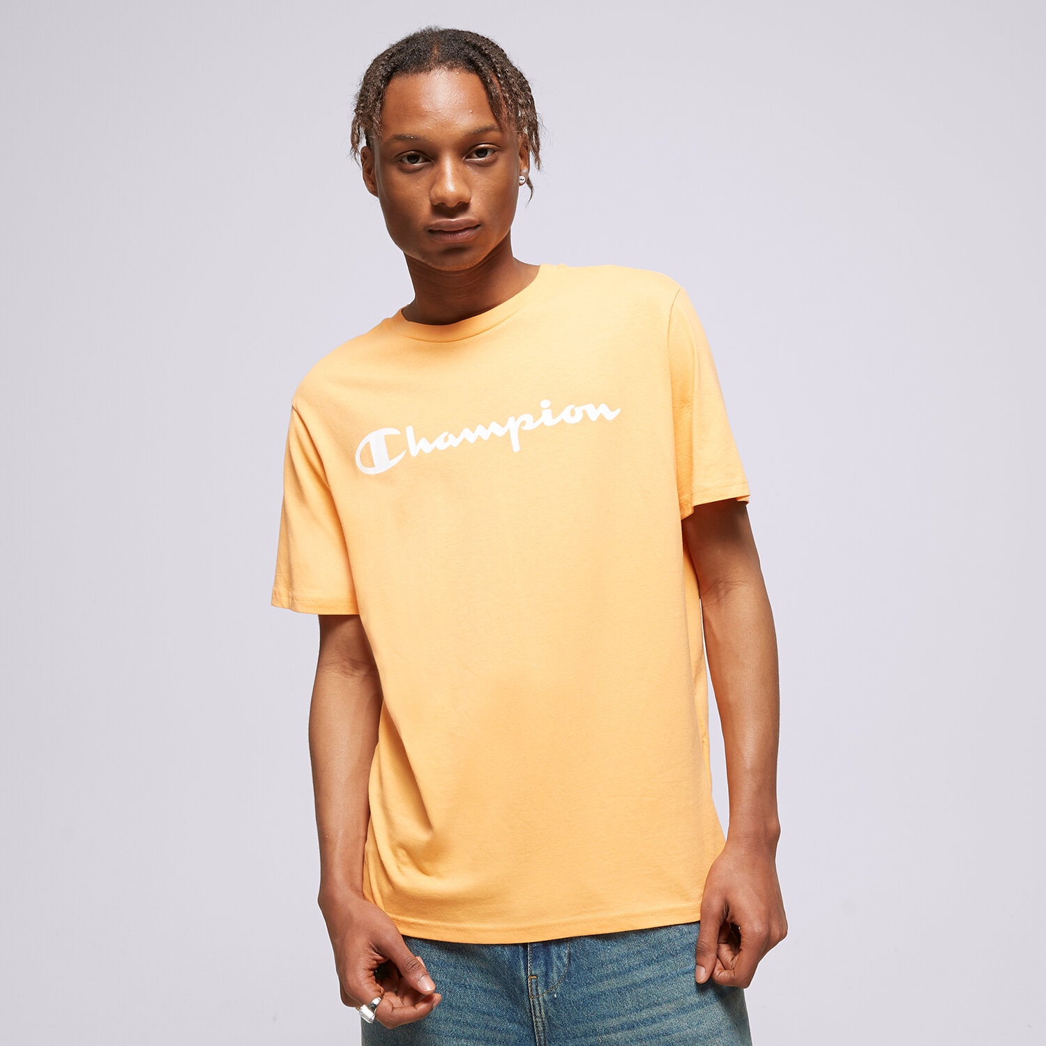 pánské tričko CHAMPION TRIČKO CREWNECK TRIČKO 216957OS041 ORANŽOVÁ