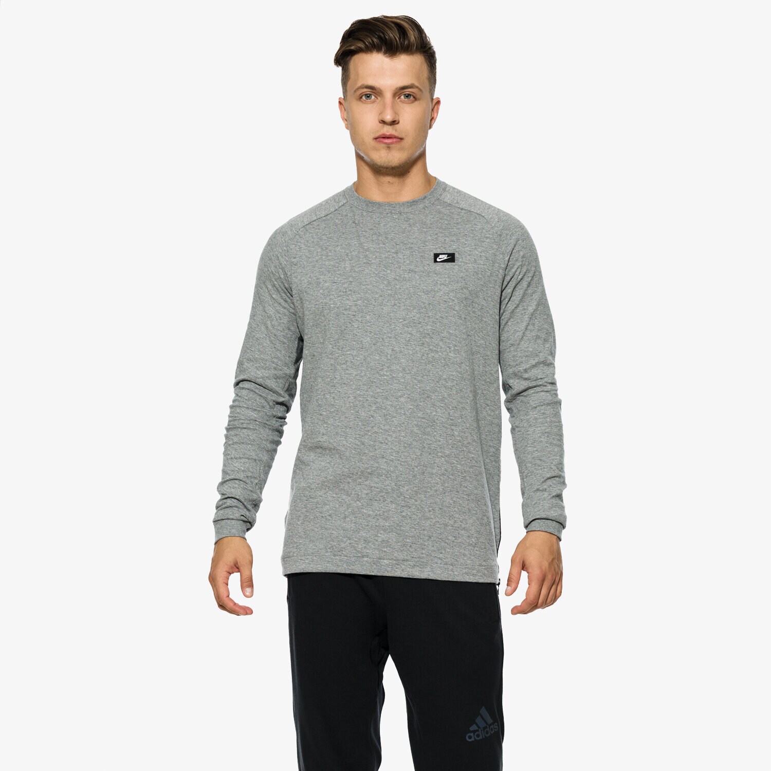 pánská mikina NIKE MIKINA NSW MODERN CREW LT WT 846350091 ŠEDÁ