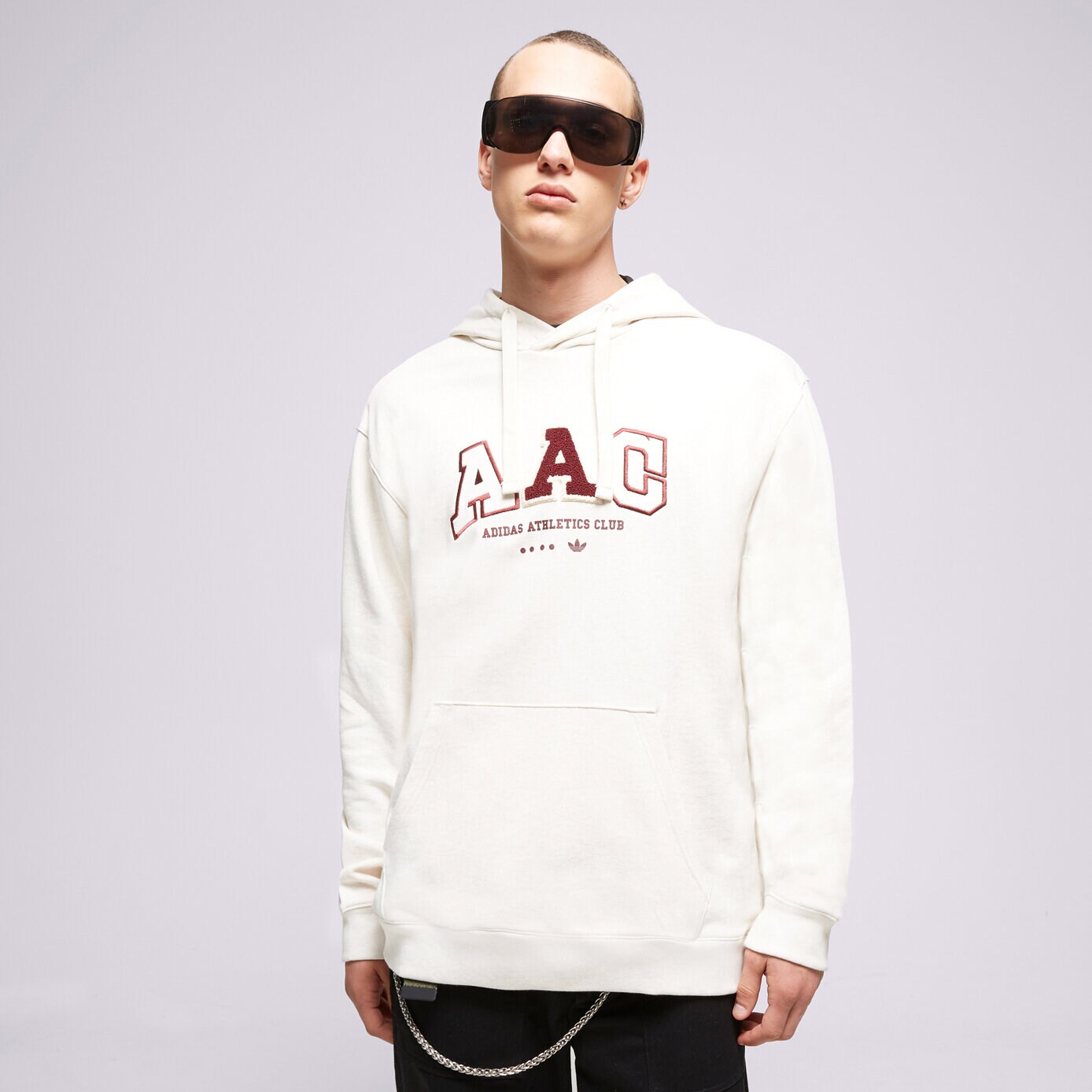 pánská mikina ADIDAS MIKINA S KAPUCÍ METRO AAC HOOD IC8382 BÍLÁ