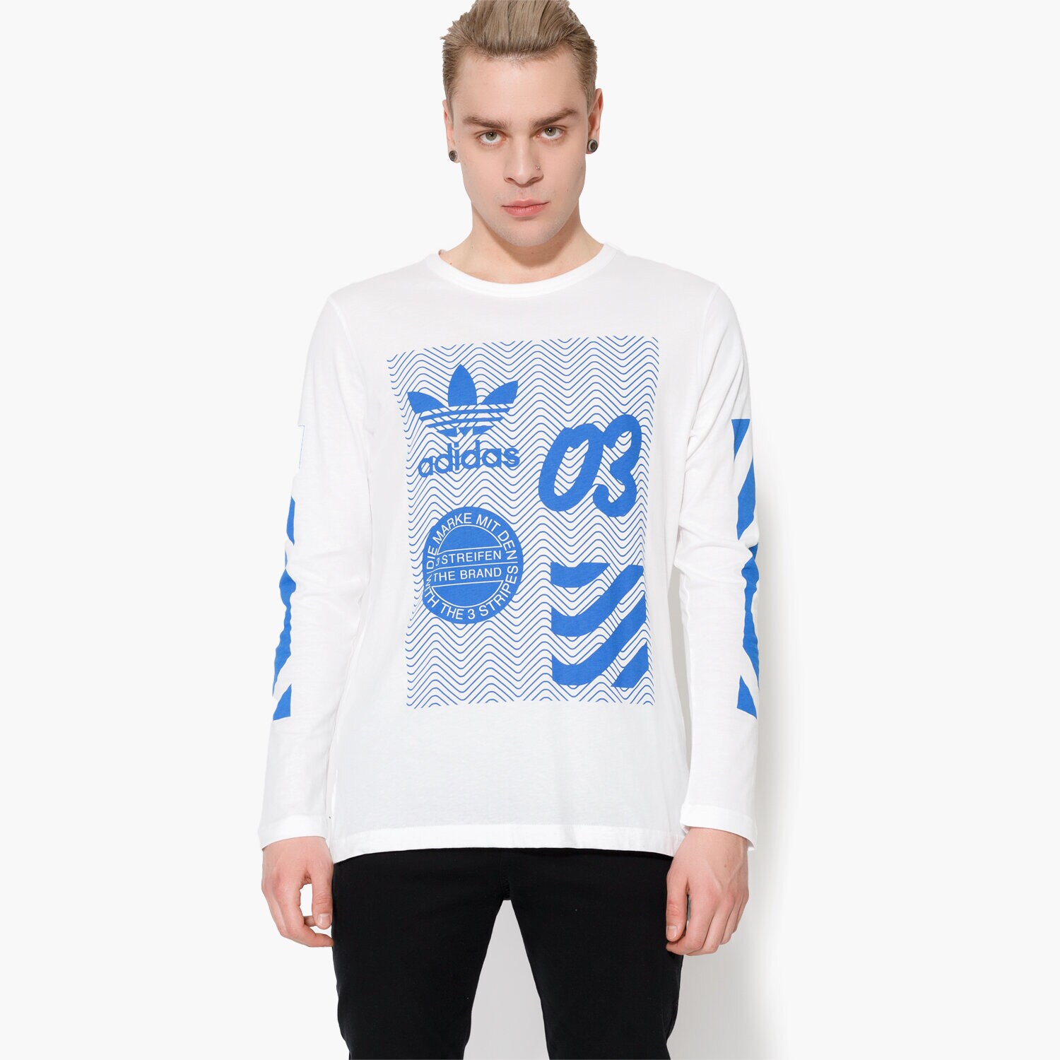 pánské tričko ADIDAS TRIČKO LS NYC LS BJ9919 BÍLÁ