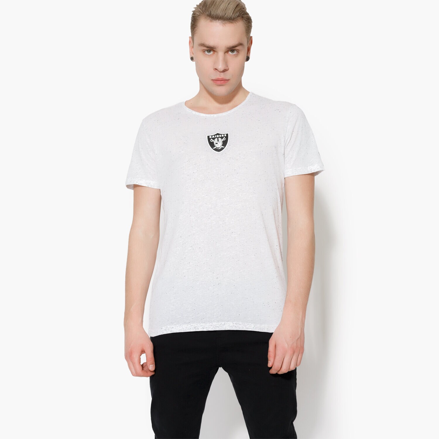 pánské tričko NEW ERA TRIČKO CONCRETE TEE OAK RAIDERS WHT 11372546 BÉŽOVÁ