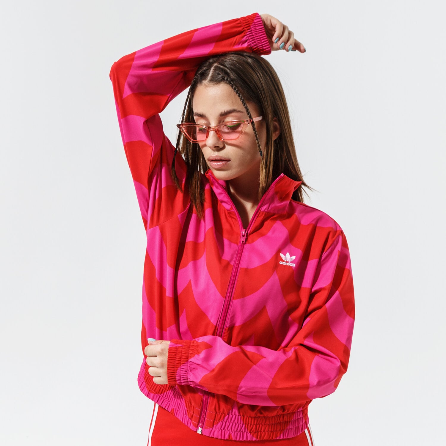 dámská mikina ADIDAS MIKINA ROZEPÍNACÍ TRACK TOP  H20484 RŮŽOVÁ