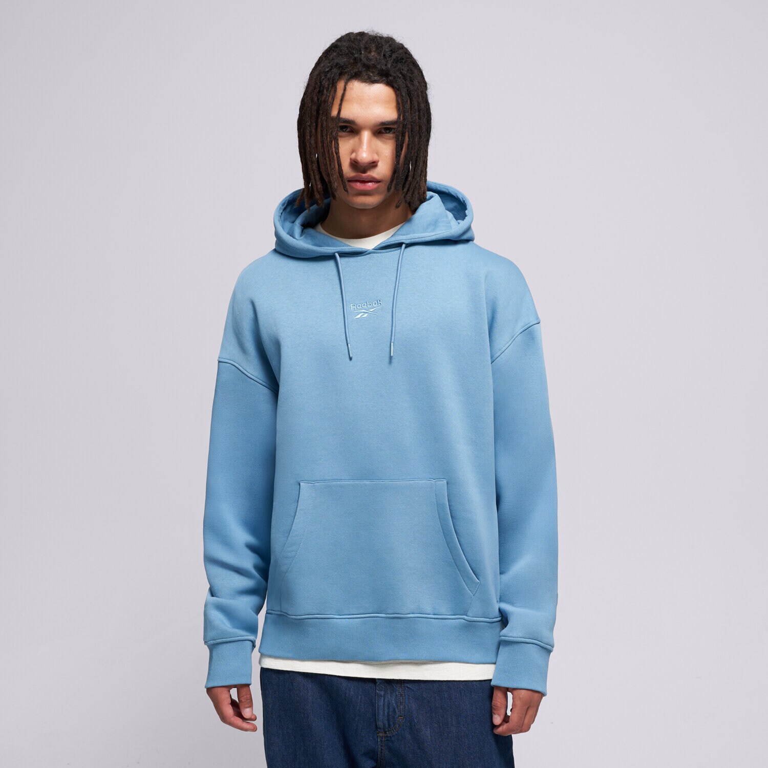 pánská mikina REEBOK MIKINA S KAPUCÍ RAPHAEL RK25443MGM100116 MODRÁ