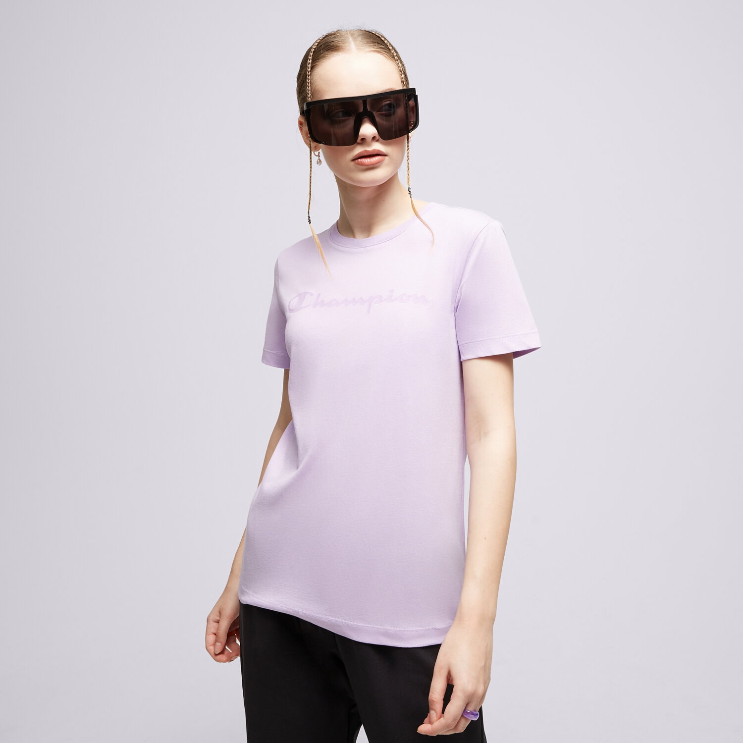 dámské tričko CHAMPION TRIČKO CREWNECK TRIČKO 116935VS022 FIALOVÁ