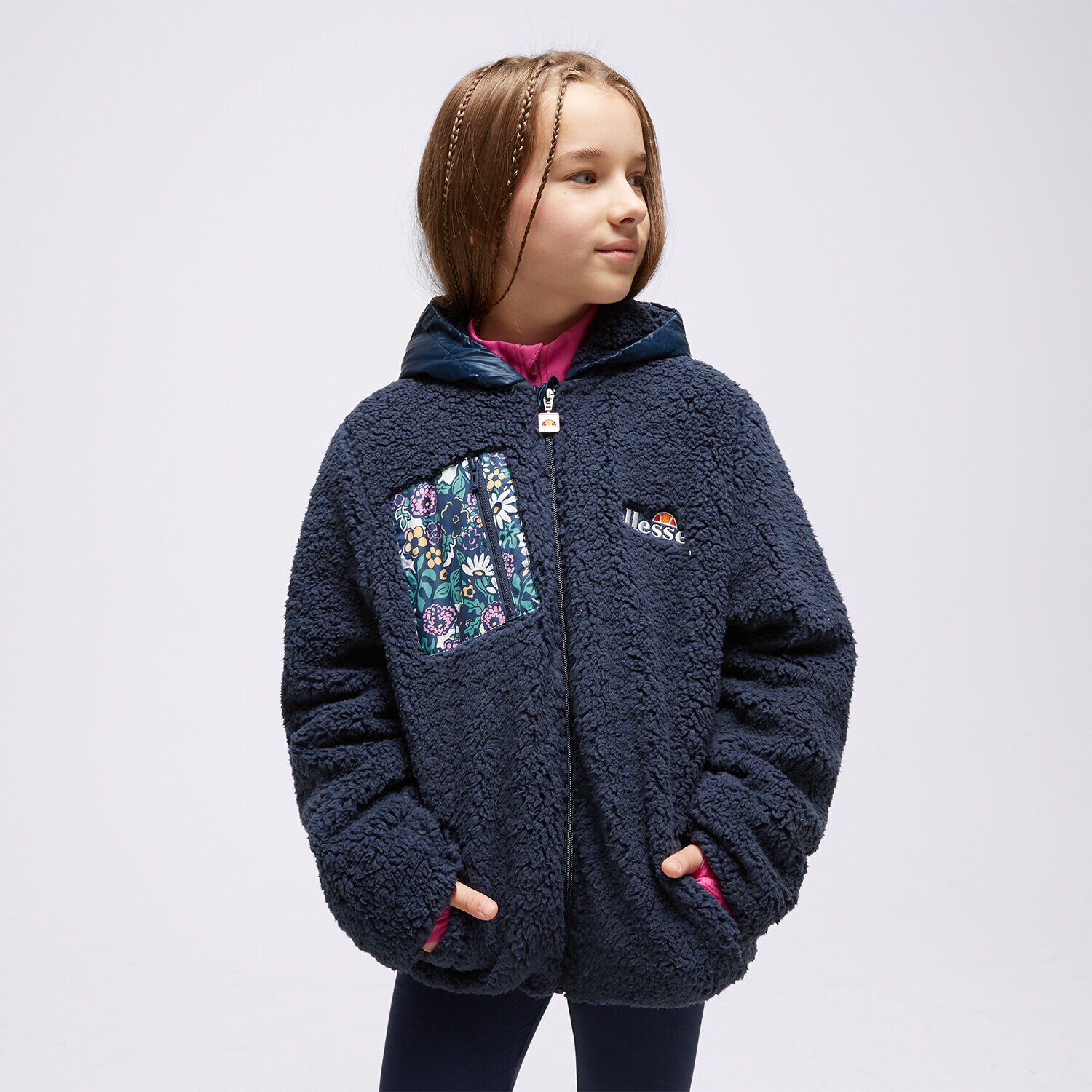 dětské tričko ELLESSE BUNDA CIVILE JNR JACKET NAVY S4P16108429 TMAVOMODRÁ