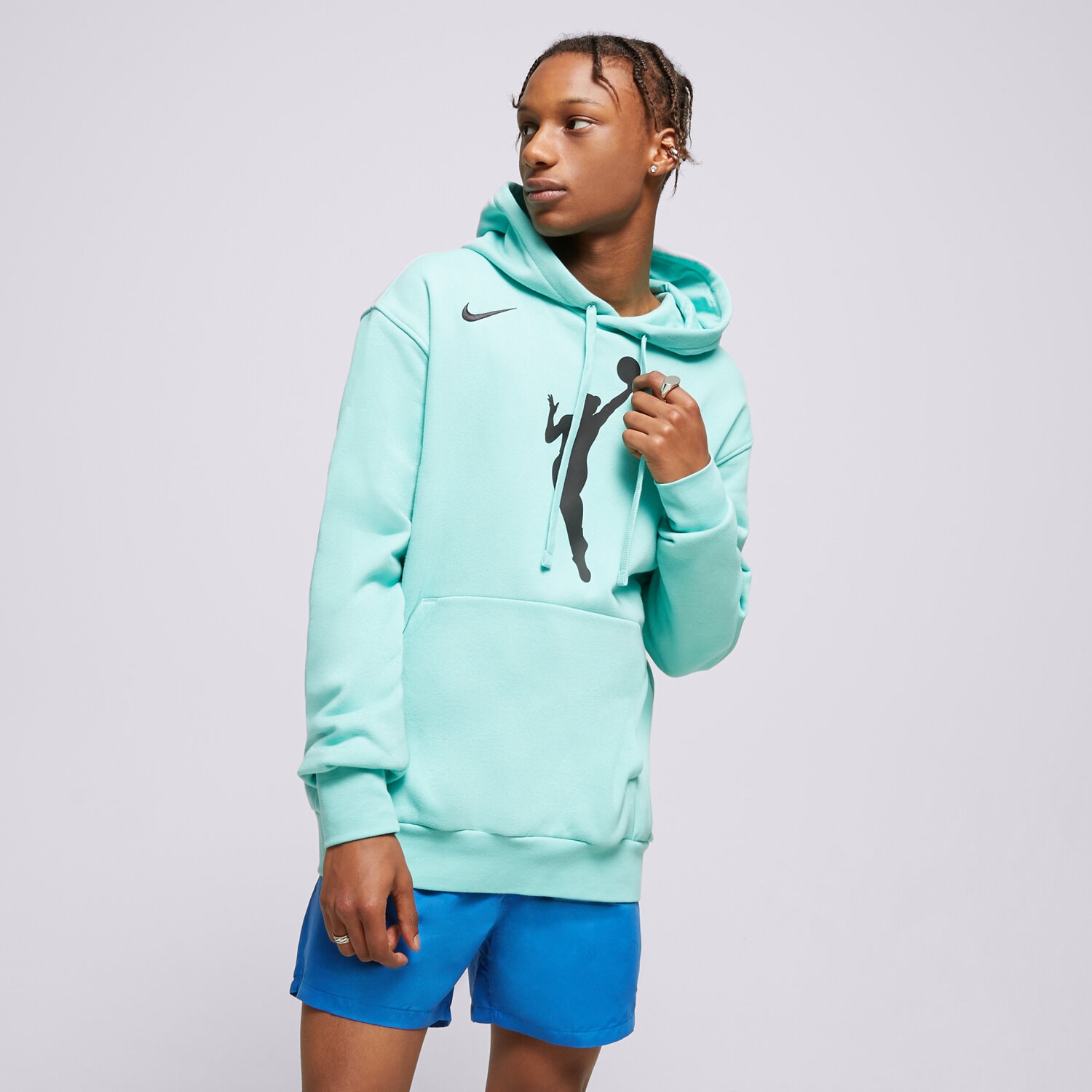 pánská mikina NIKE MIKINA S KAPUCÍ WNBA M NK PO FLC ESSNTL W13 NBA DR9596-305 MODRÁ