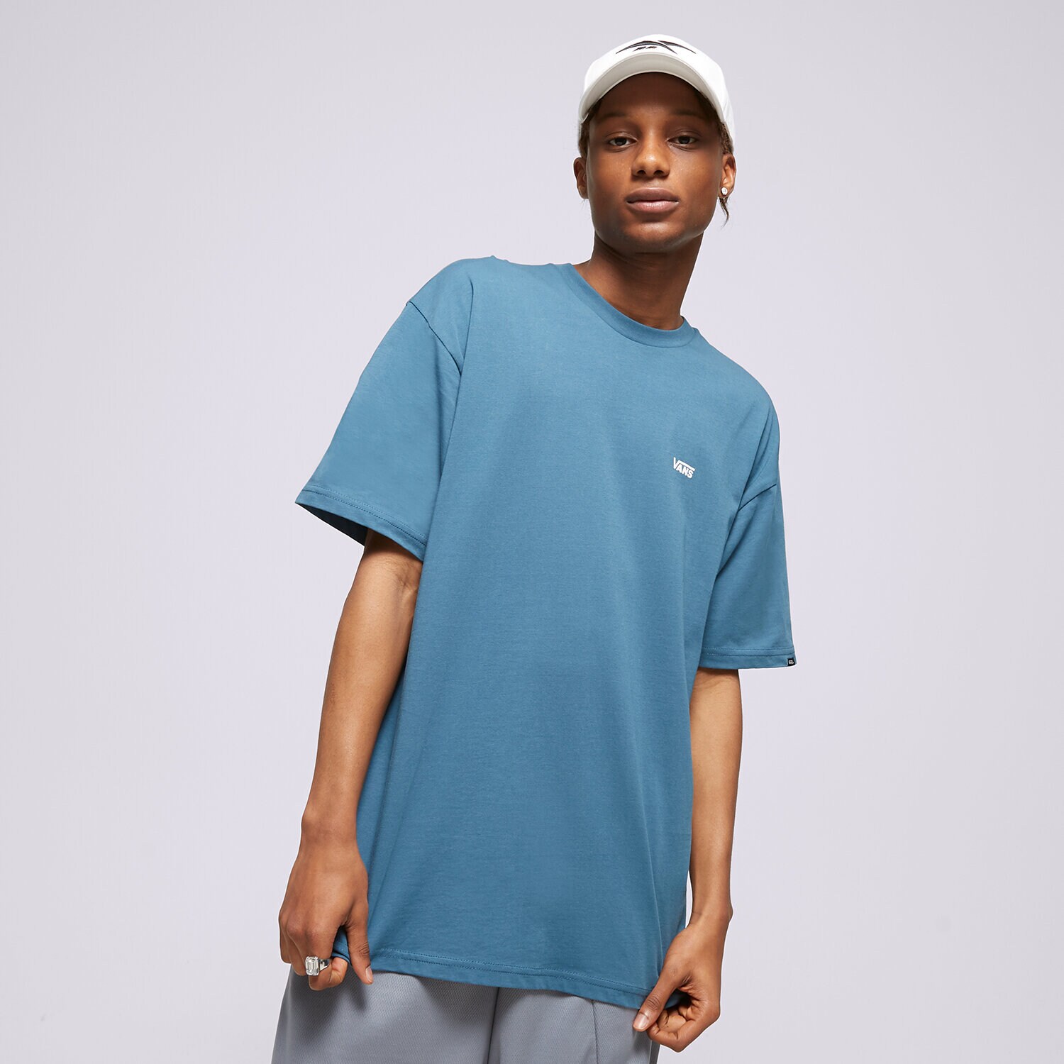 pánské tričko VANS TRIČKO MN LEFT CHEST LOGO TEE VANS TEA VN0A3CZEBWL1 MODRÁ