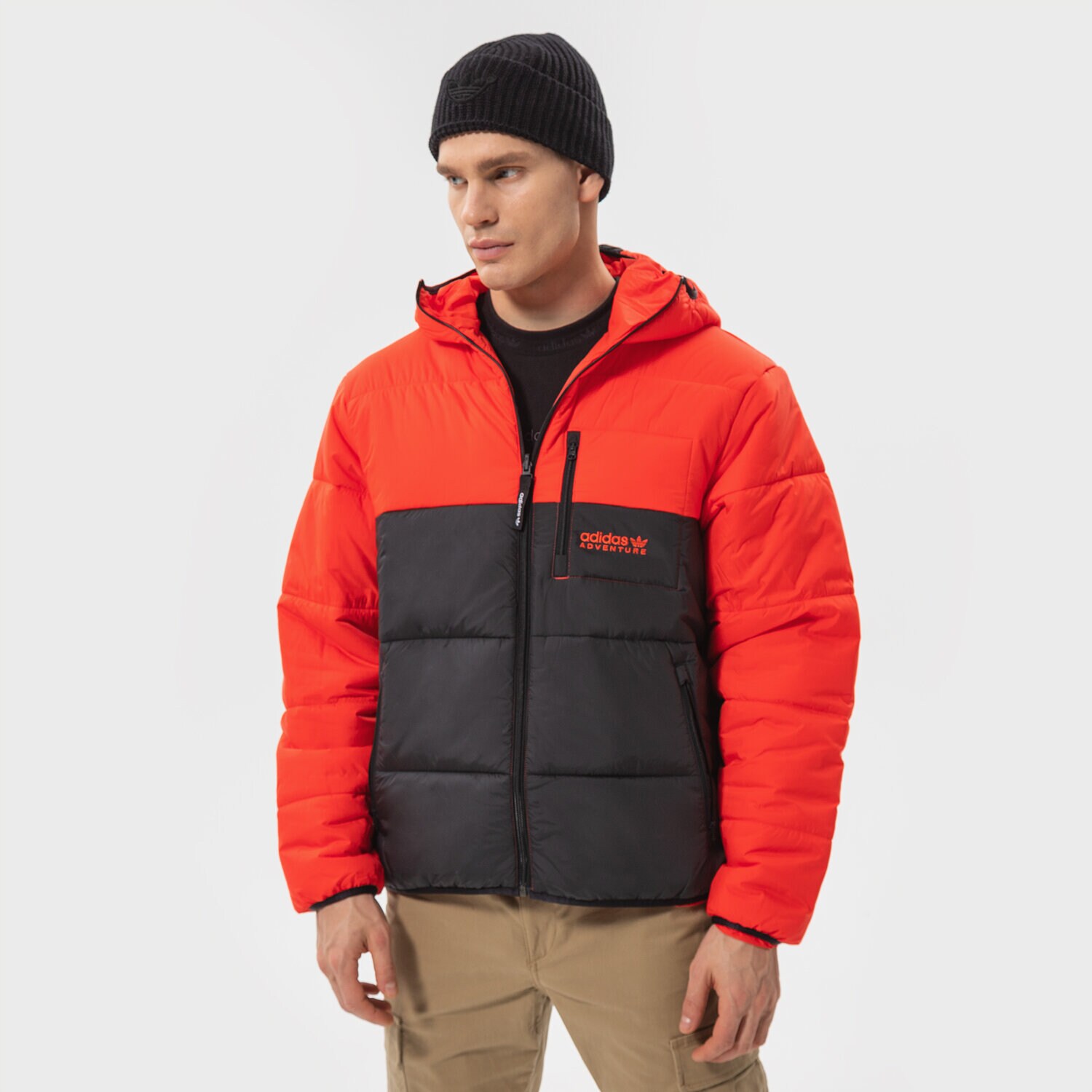 pánská zimní bunda ADIDAS BUNDA PUFFER JKT H13572 ČERVENÁ