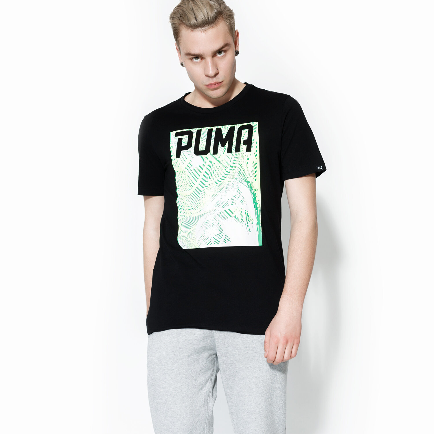 pánské tričko PUMA TRIČKO SS DYNAMO TEE 59093401 ČERNÁ