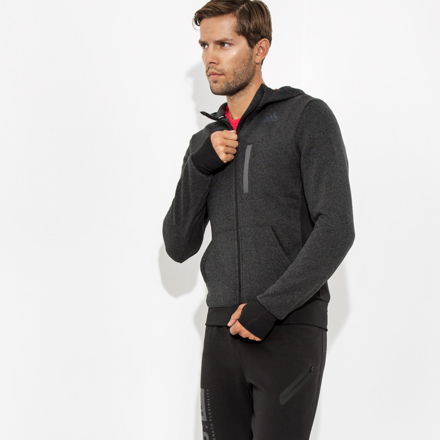 Přechodná bunda pánská (podzimní, jarní) ADIDAS BUNDA SOFTSHEL ULT FL JKT M AP8114 ČERNÁ