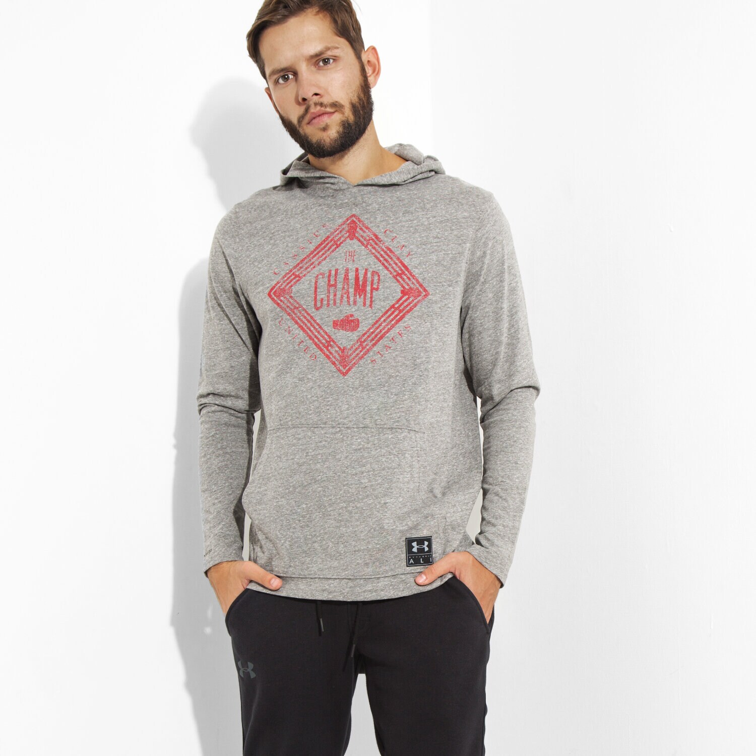 pánská mikina UNDER ARMOUR MIKINA ICONS OF WI LL CLAY TR 1282315082 ŠEDÁ