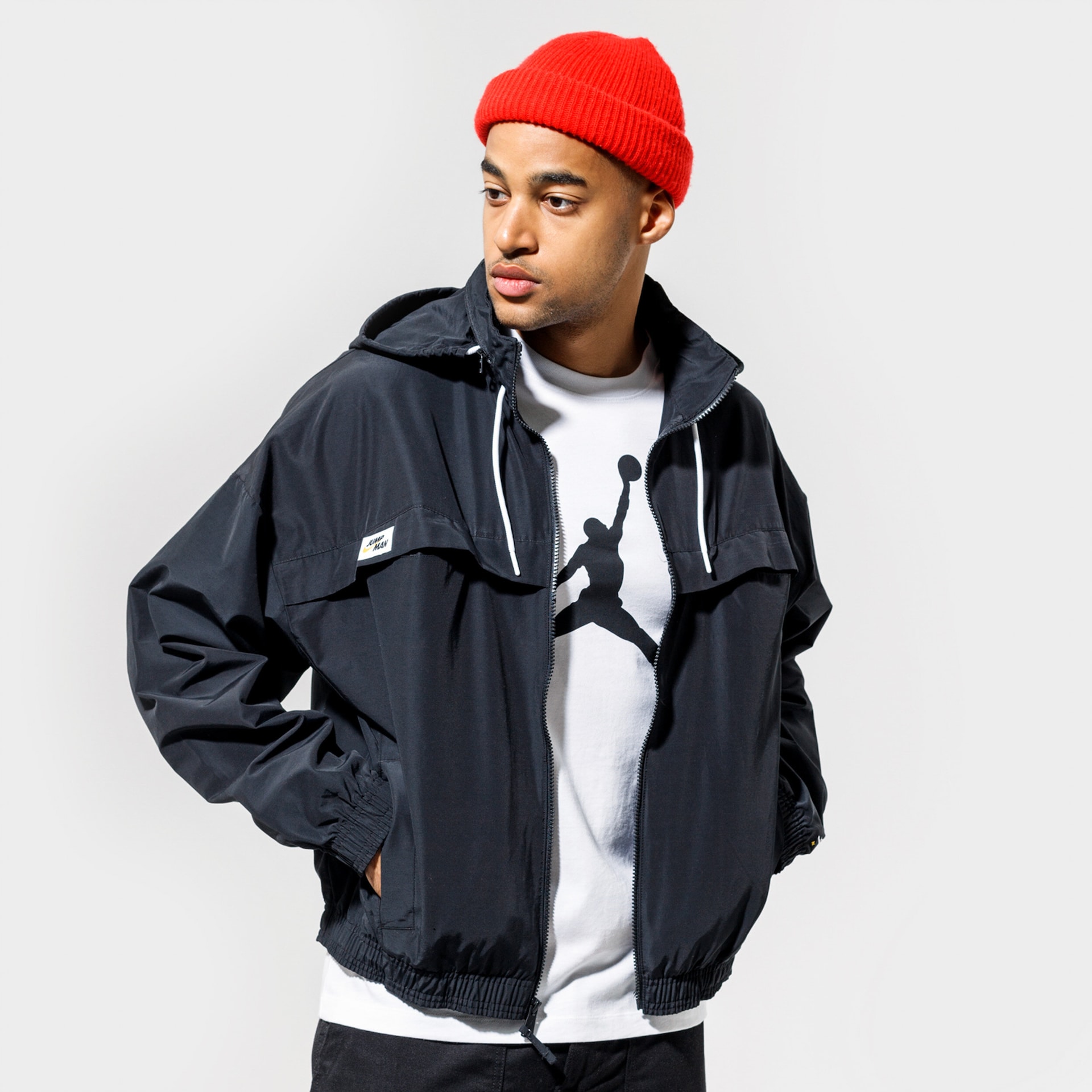 Přechodná bunda pánská (podzimní, jarní) JORDAN BUNDA M J JMPMN WINDBREAKER DA7172-010 ČERNÁ