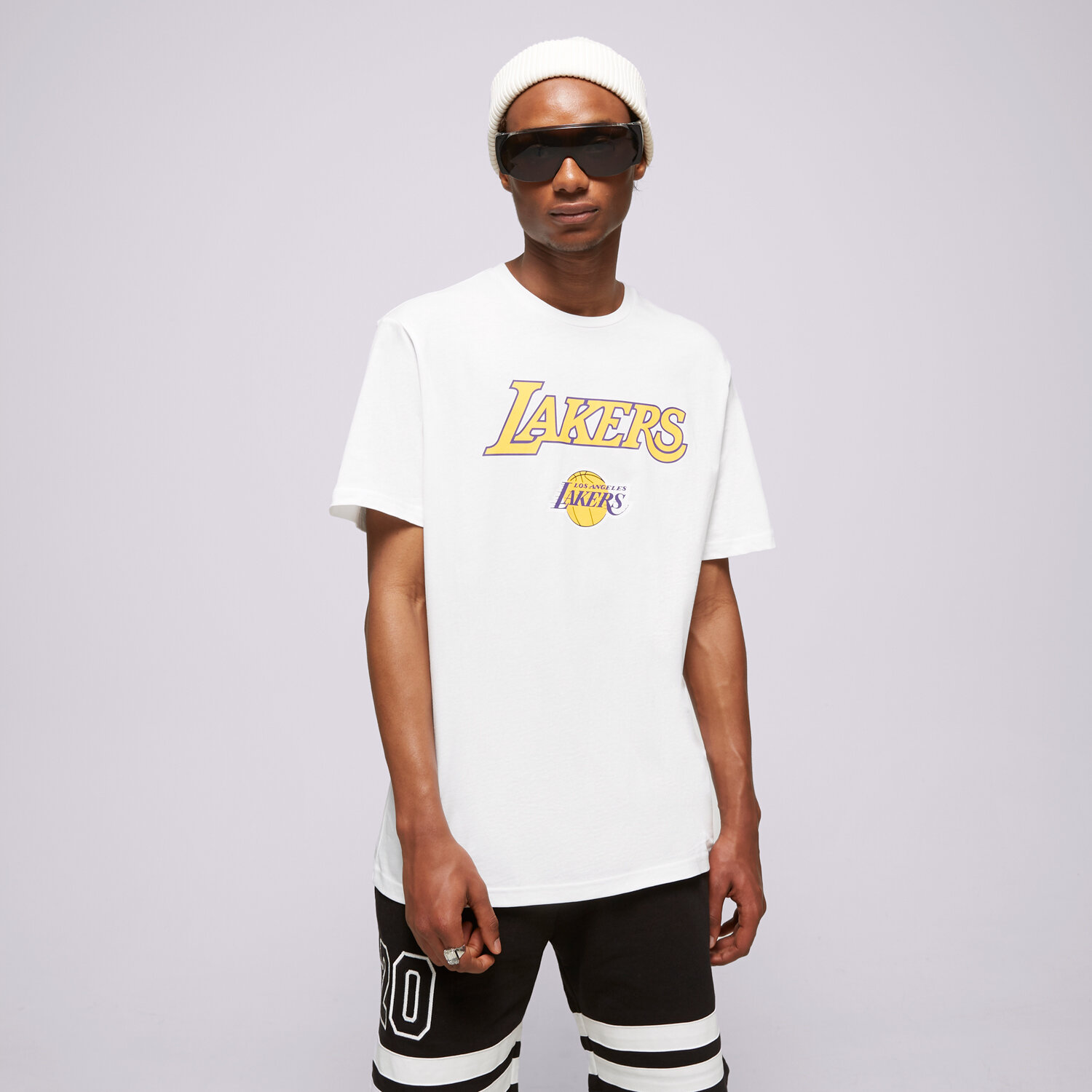 pánské tričko NEW ERA TRIČKO NBA TEAM LOGO LAKERS LOS ANGELES LAKERS 60357058 BÍLÁ