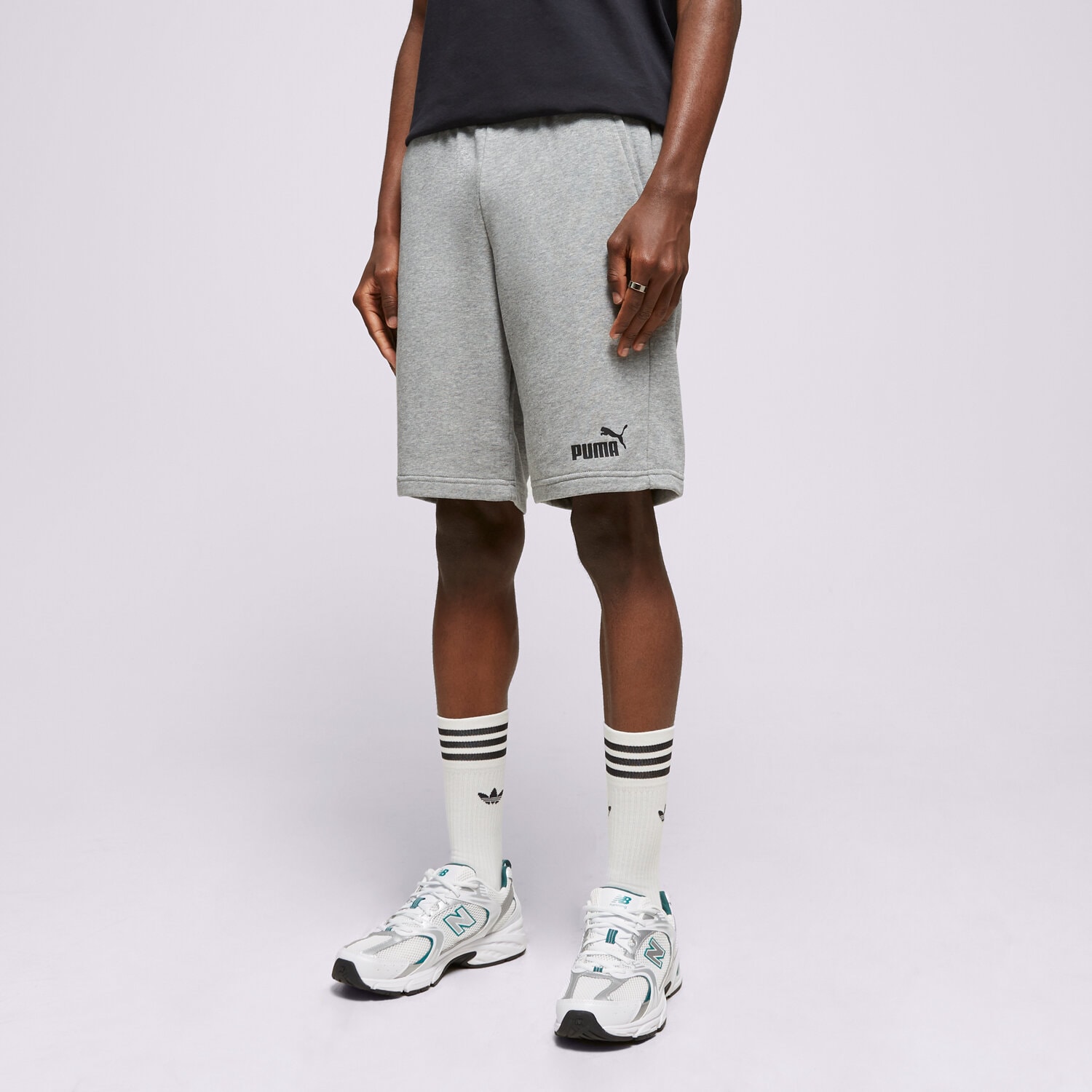 pánské kraťasy PUMA ŠORTKY  ESS SHORTS 10" 58670903 ŠEDÁ