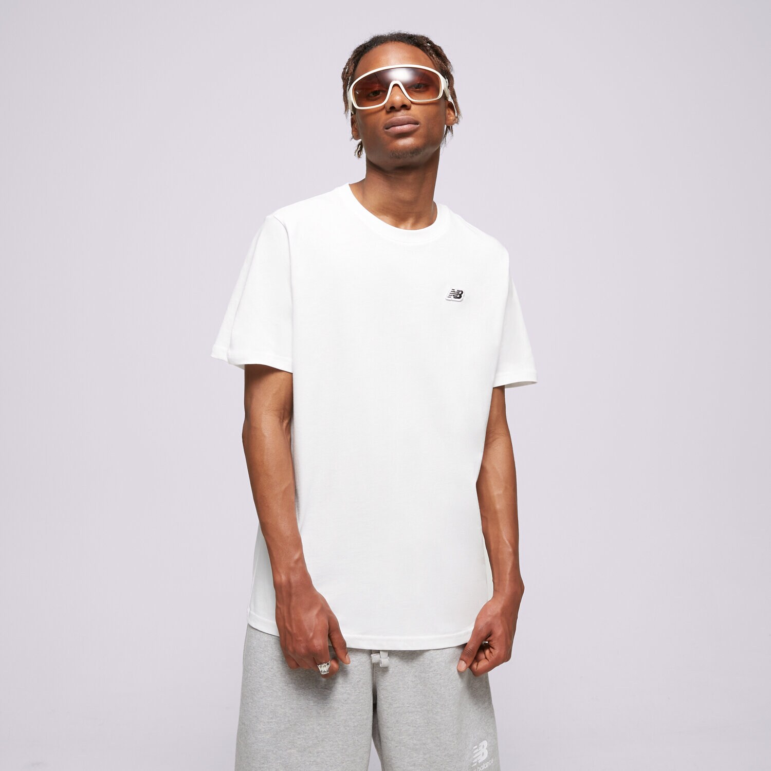 pánské tričko NEW BALANCE TRIČKO SMALL PACK TEE MT23600WT BÍLÁ