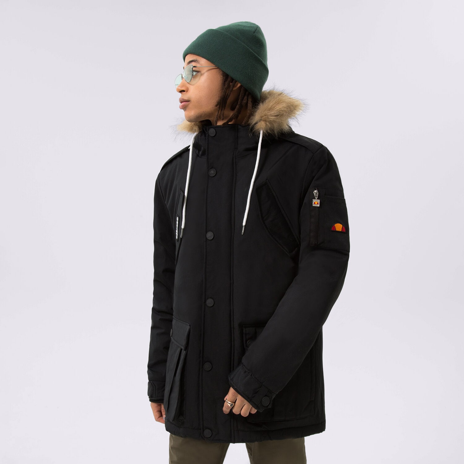 pánská zimní bunda ELLESSE BUNDA ZIMNÍ BLIZZARD BLK PARKA JACKET SHL03704011 ČERNÁ