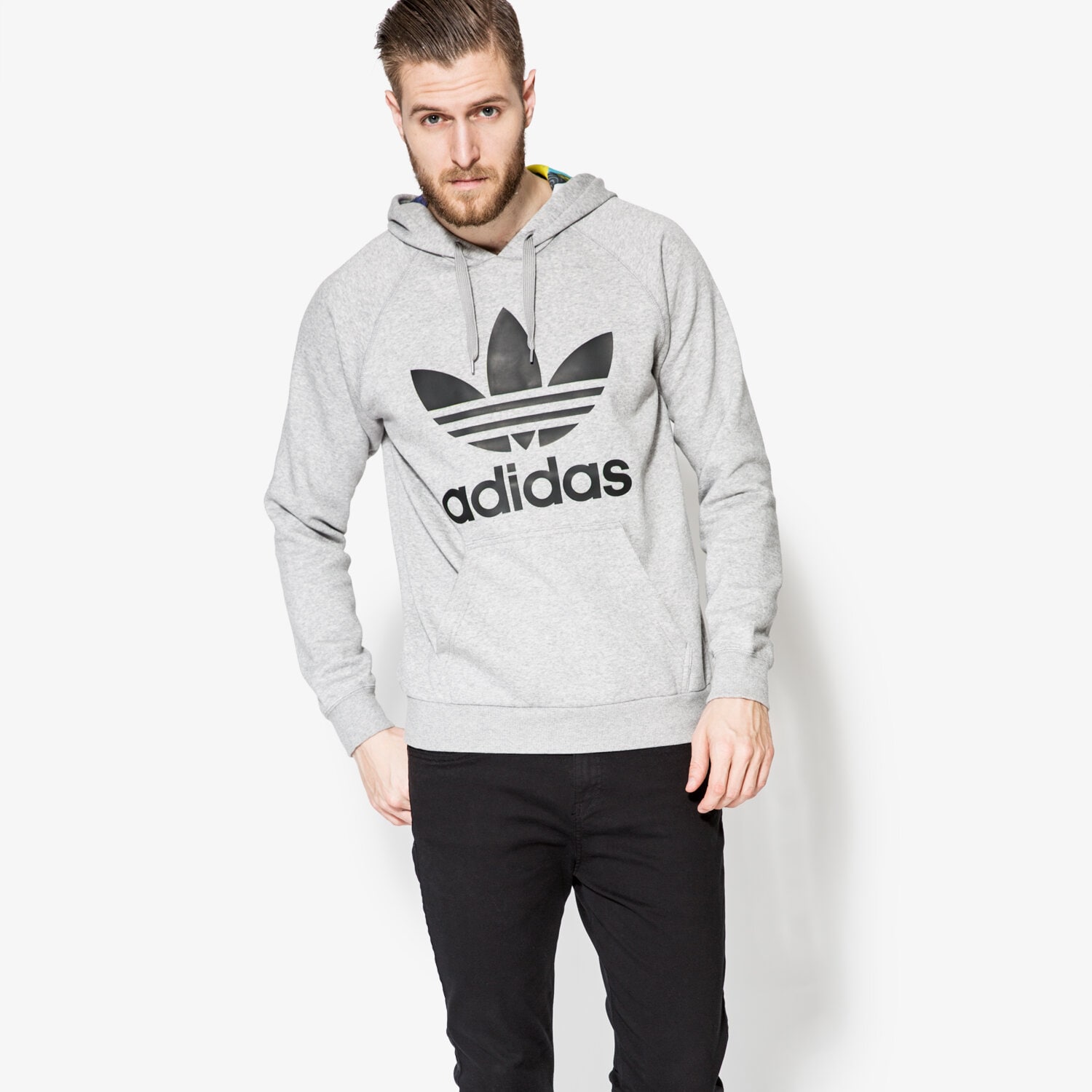 pánská mikina ADIDAS MIKINA MONTAGE HOODY BK5886 ŠEDÁ