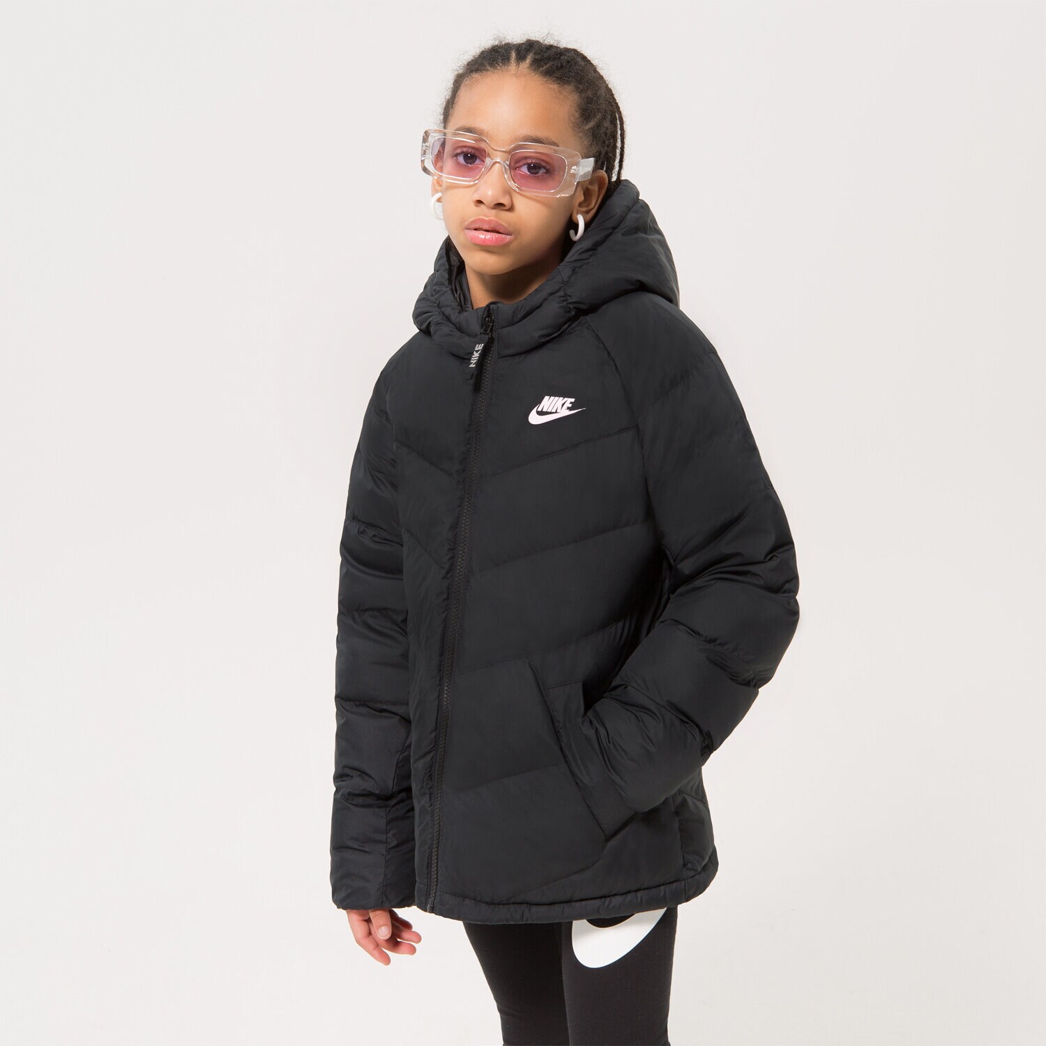 dětské tričko NIKE GIRLS' PADDED JACKET JUNIOR BOY DX1264-011 ČERNÁ
