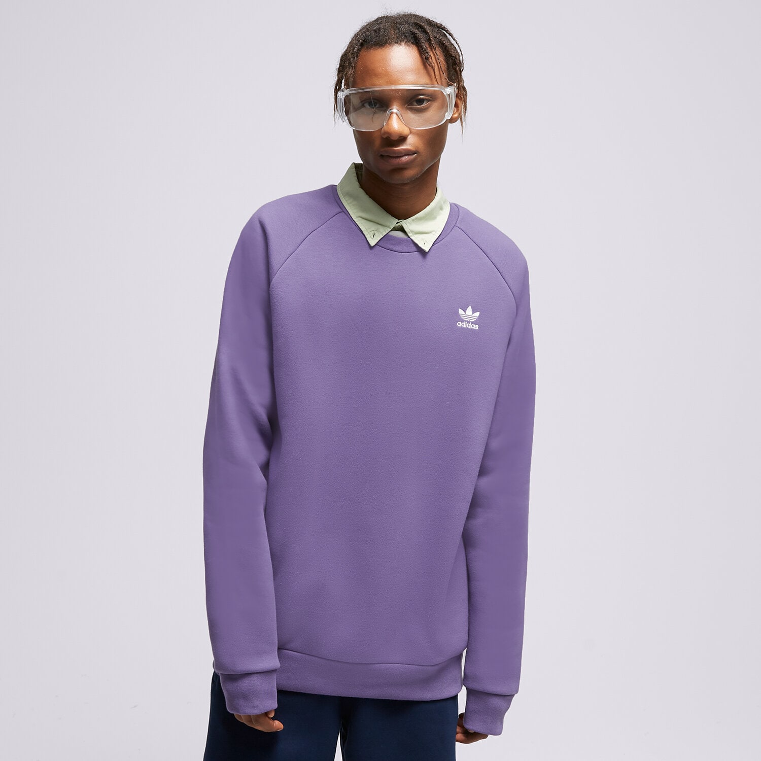 pánská mikina ADIDAS MIKINA ESSENTIAL CREW IA4824 MODRÁ