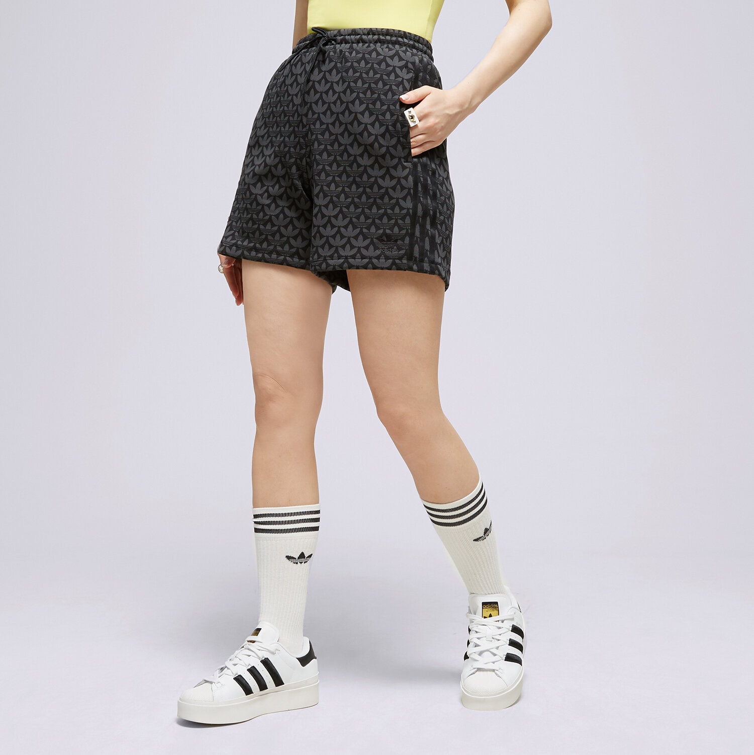 dámské kraťasy ADIDAS ŠORTKY  MONOGRAM II3189 ČERNÁ