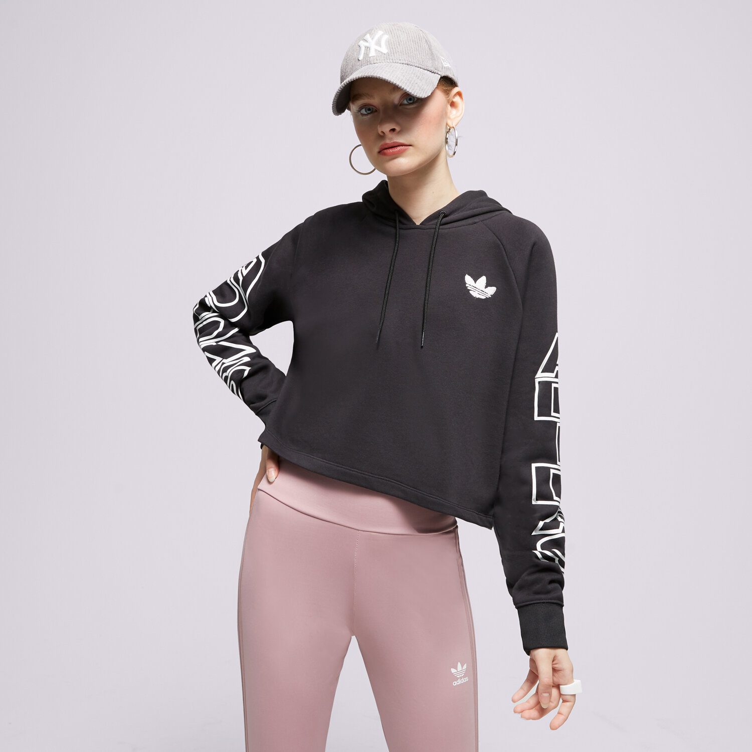dámská mikina ADIDAS MIKINA S KAPUCÍ H15775 H15775 ČERNÁ
