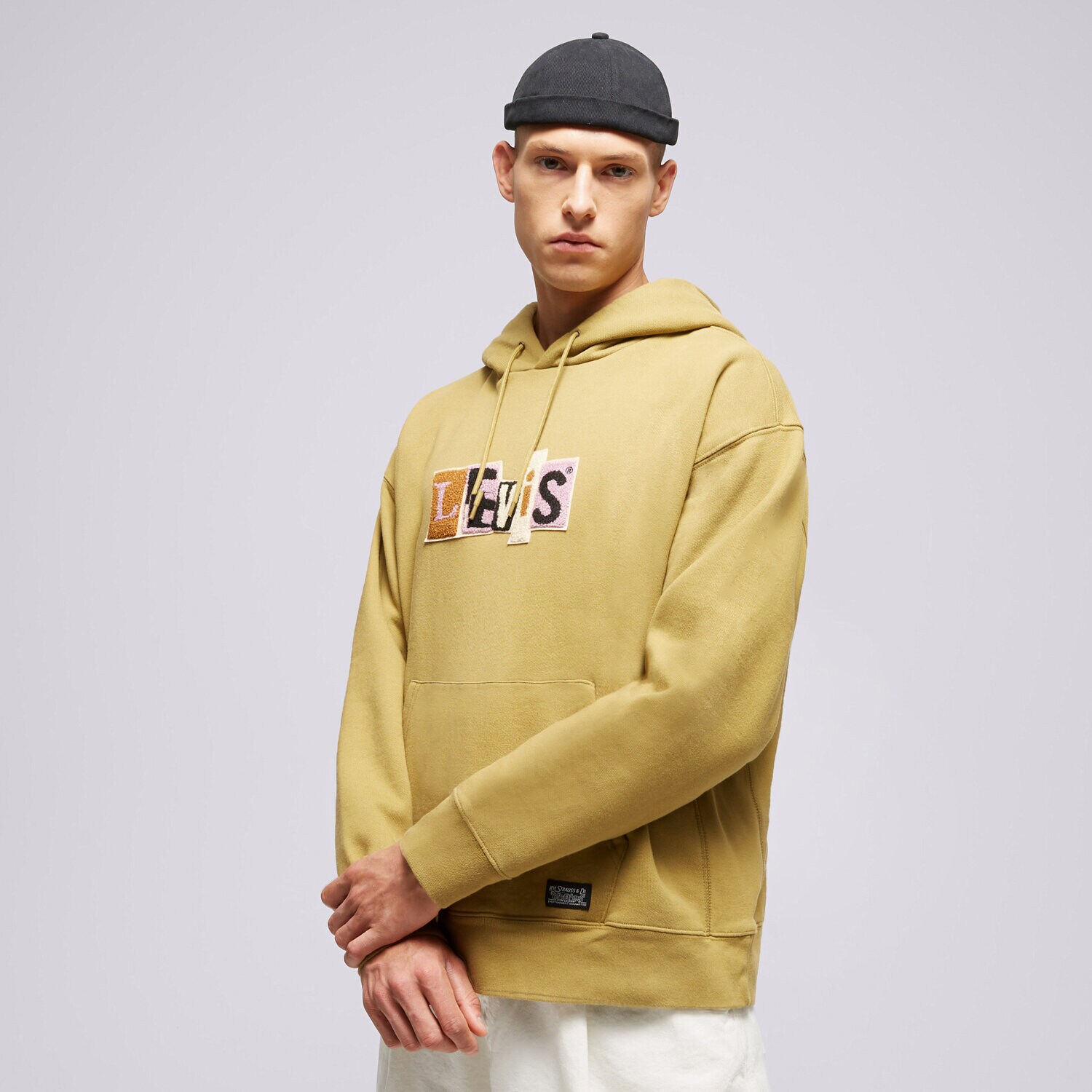pánská mikina LEVI'S MIKINA S KAPUCÍ SKATE A1008-0006 ŽLUTÁ
