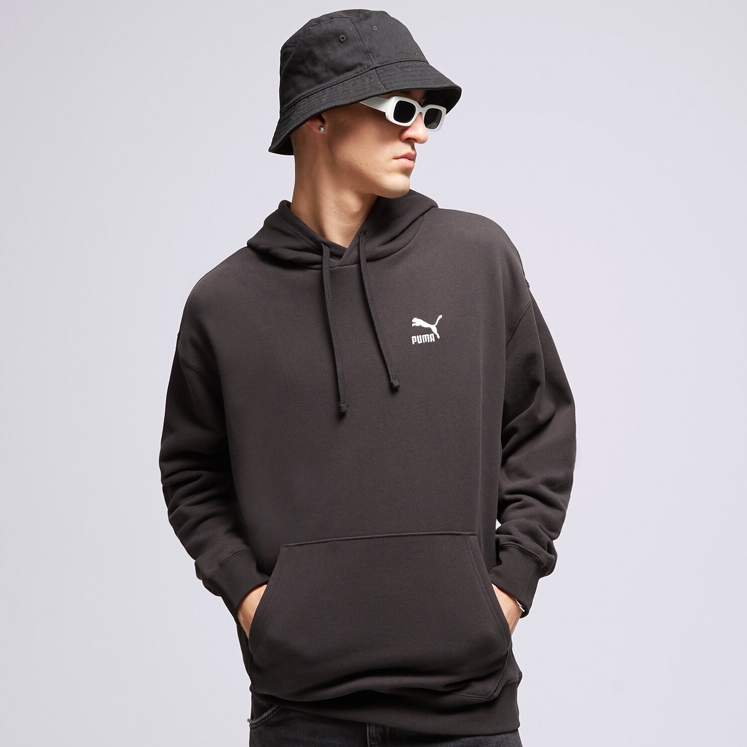 pánská mikina PUMA MIKINA S KAPUCÍ BETTER CLASSICS 62132101 ČERNÁ