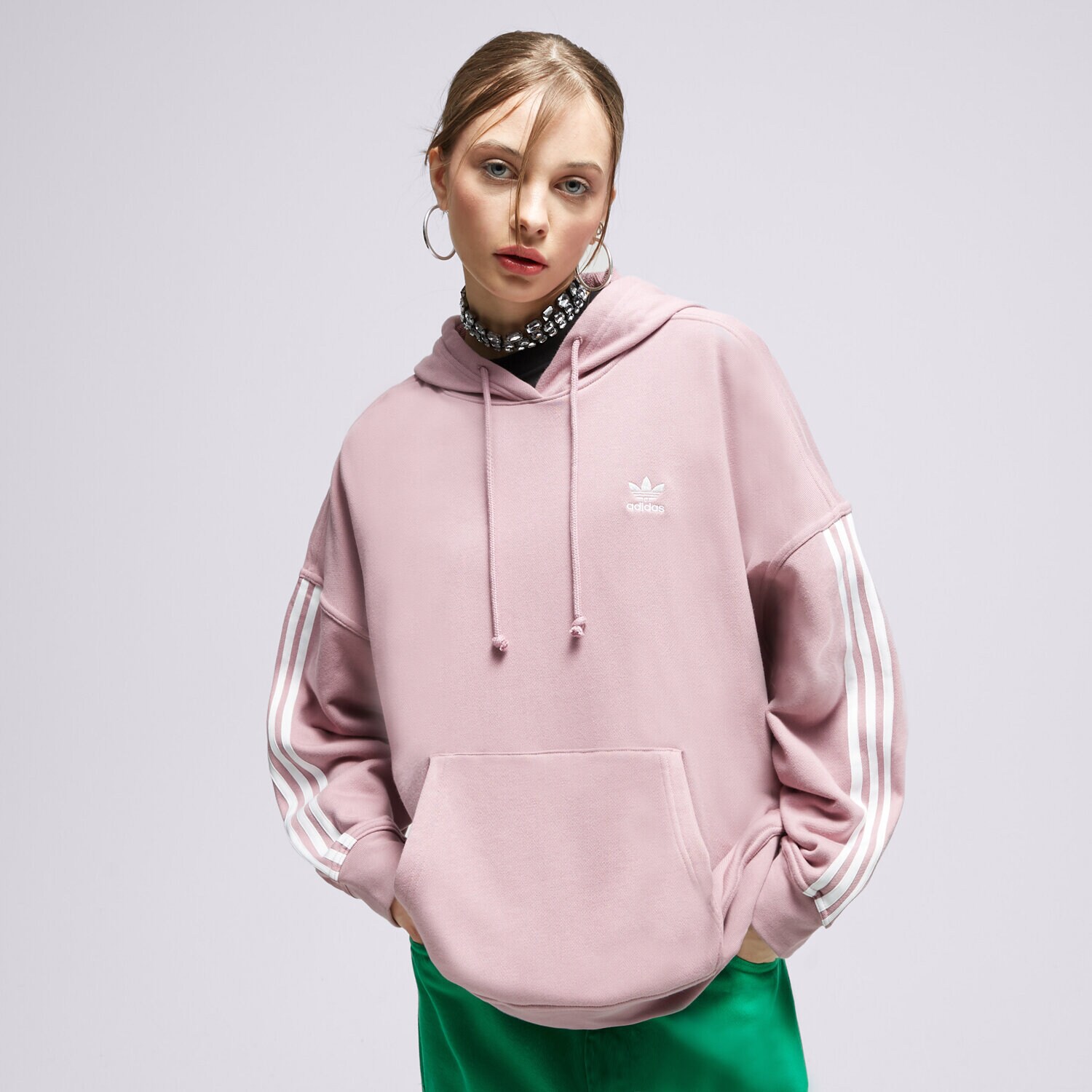 dámská mikina ADIDAS MIKINA S KAPUCÍ HB9531 HB9531 RŮŽOVÁ