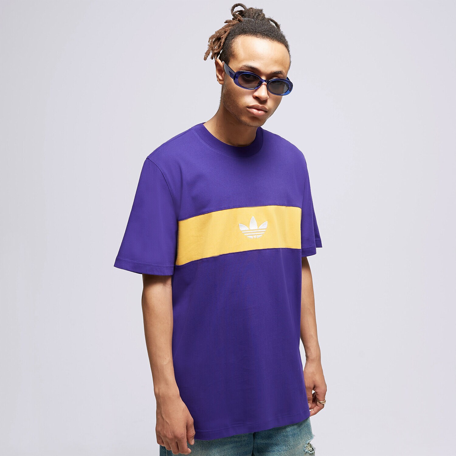 pánské tričko ADIDAS TRIČKO NY TEE IJ5959 FIALOVÁ
