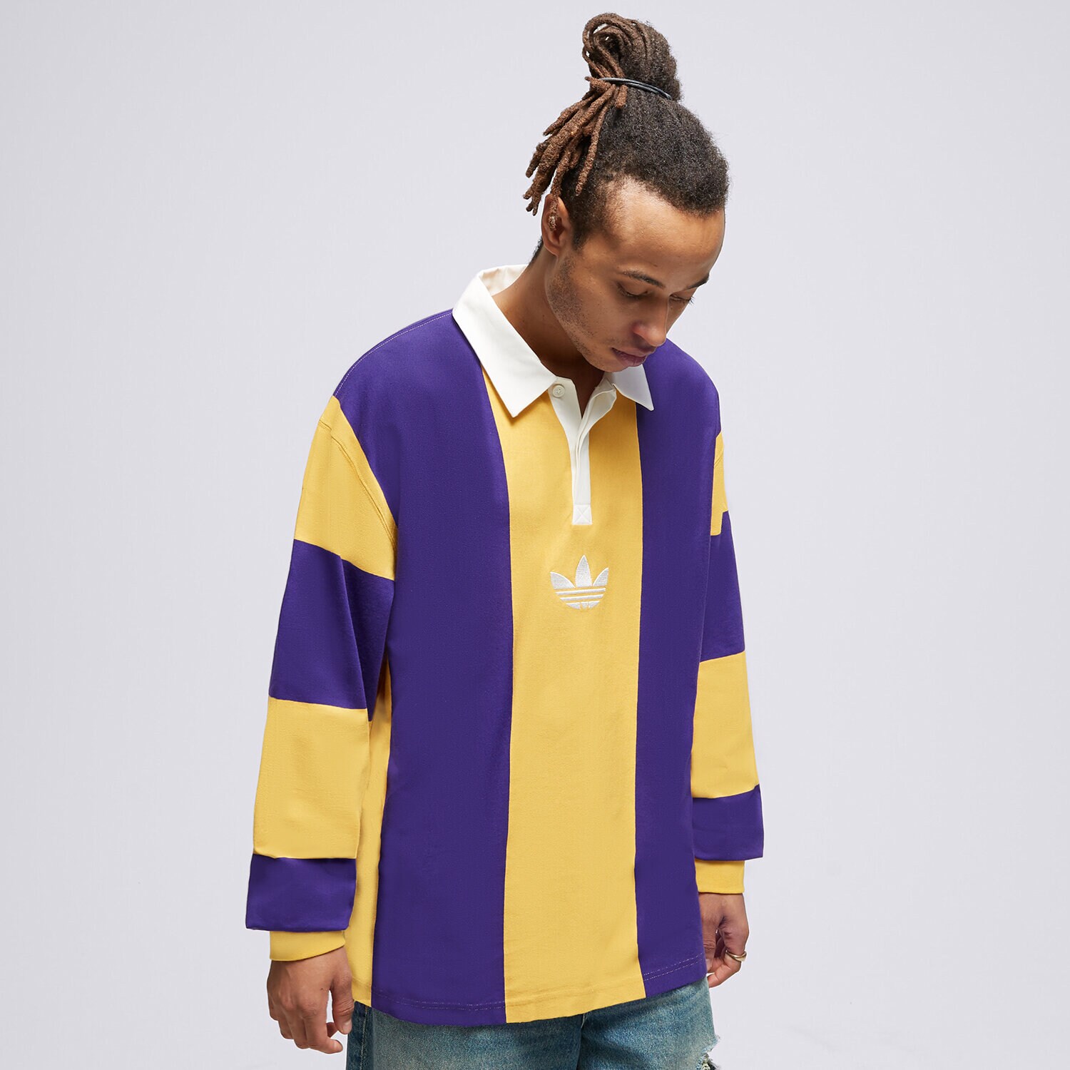 pánské polo tričko ADIDAS TRIČKO HACK RUGB TEE IJ5956 FIALOVÁ