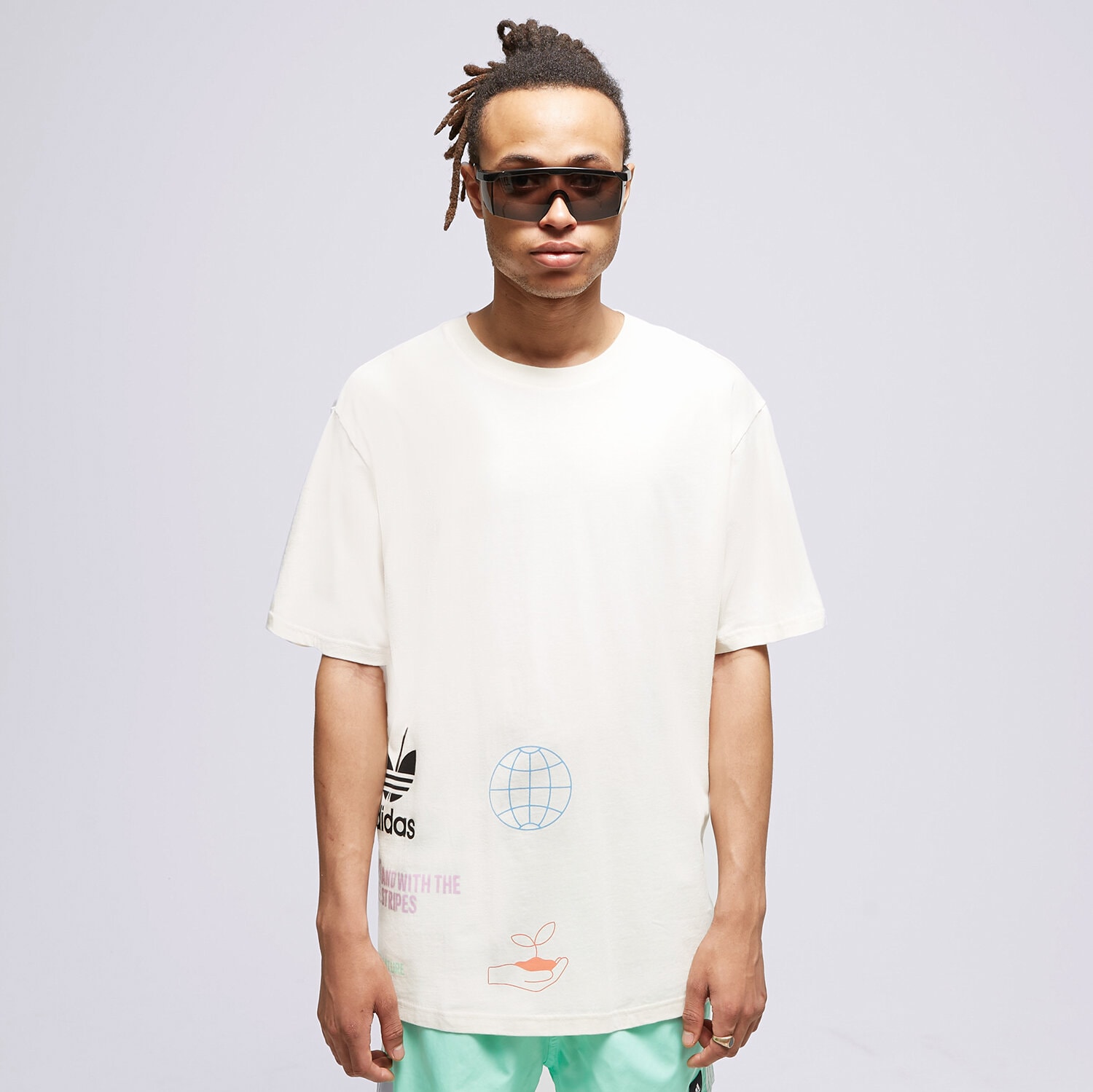 pánské tričko ADIDAS TRIČKO MW NATURE LOGO HI2963 BÍLÁ