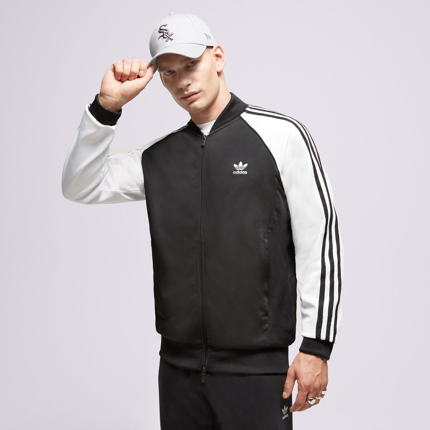 pánská mikina ADIDAS MIKINA ROZEPÍNACÍ SST IK7025 ČERNÁ