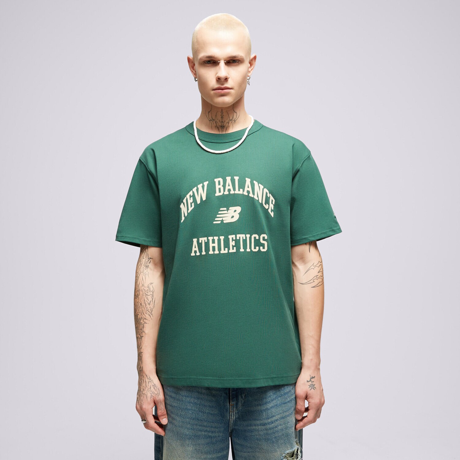 pánské tričko NEW BALANCE TRIČKO NB ATHLETICS VARSITY TEE MT33551NWG VÍCEBAREVNÁ