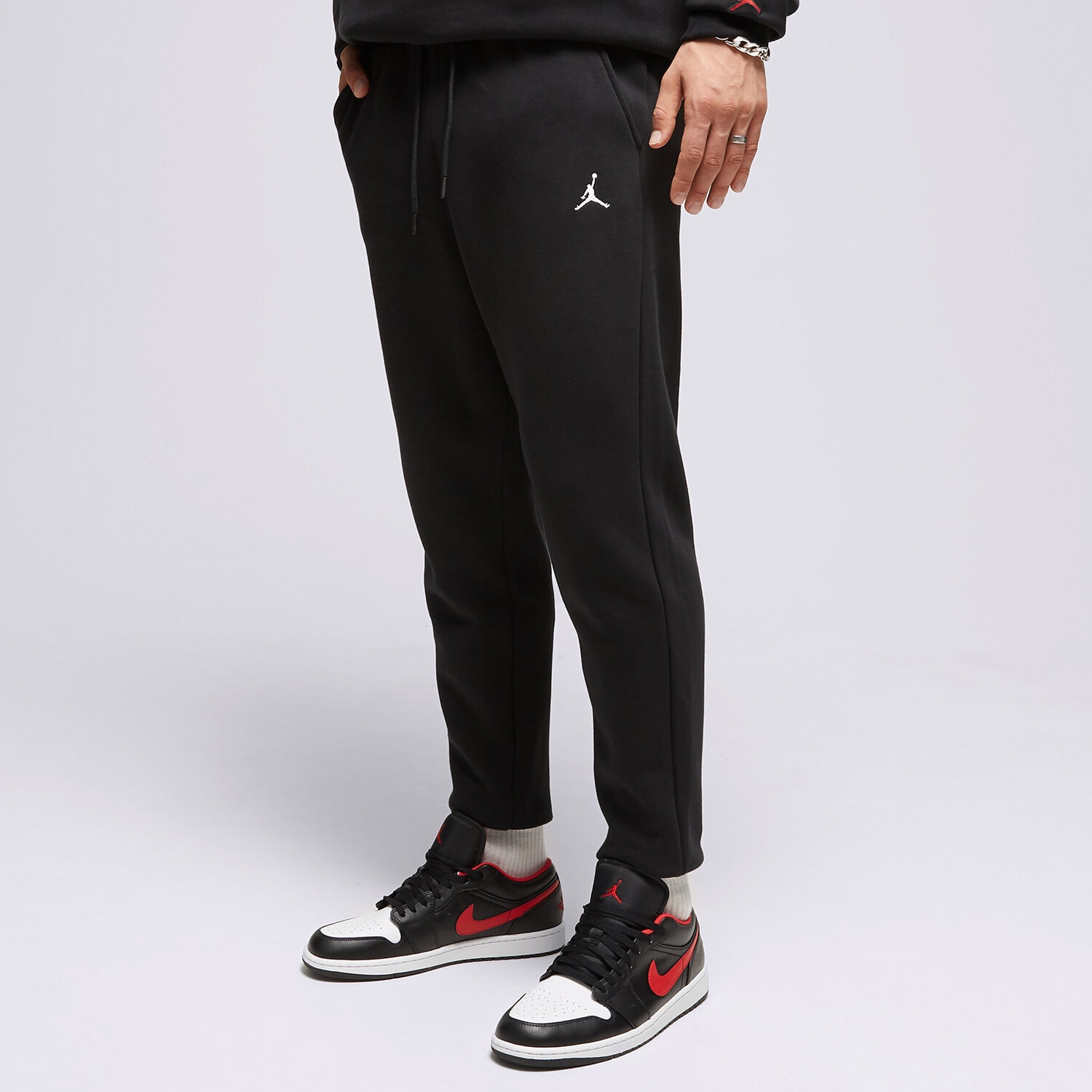 pánské kalhoty JORDAN KALHOTY  M J ESS FLC PANT FJ7779-010 ČERNÁ