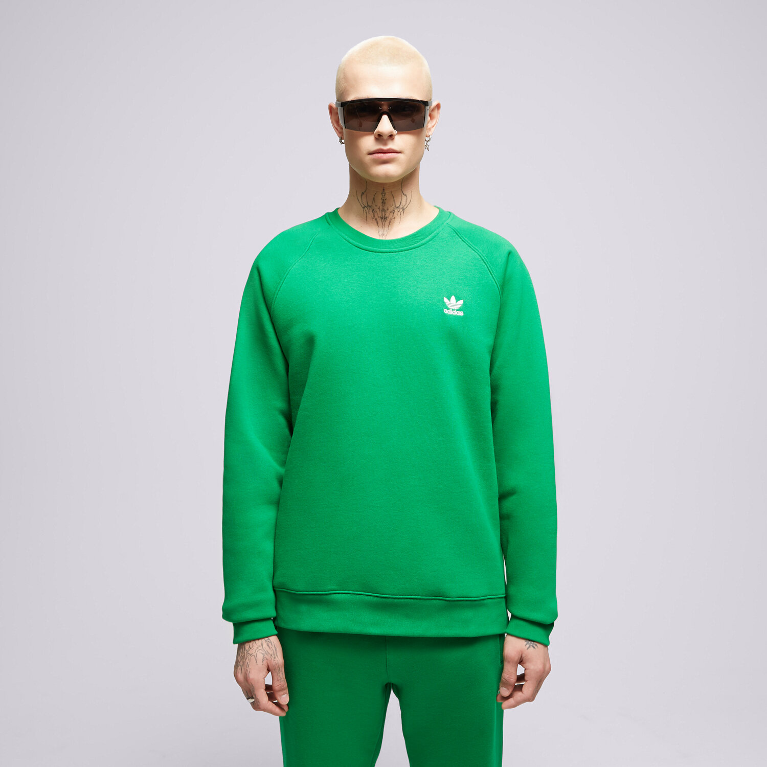 pánská mikina ADIDAS MIKINA ESSENTIAL CREW IM4541 ZELENÁ