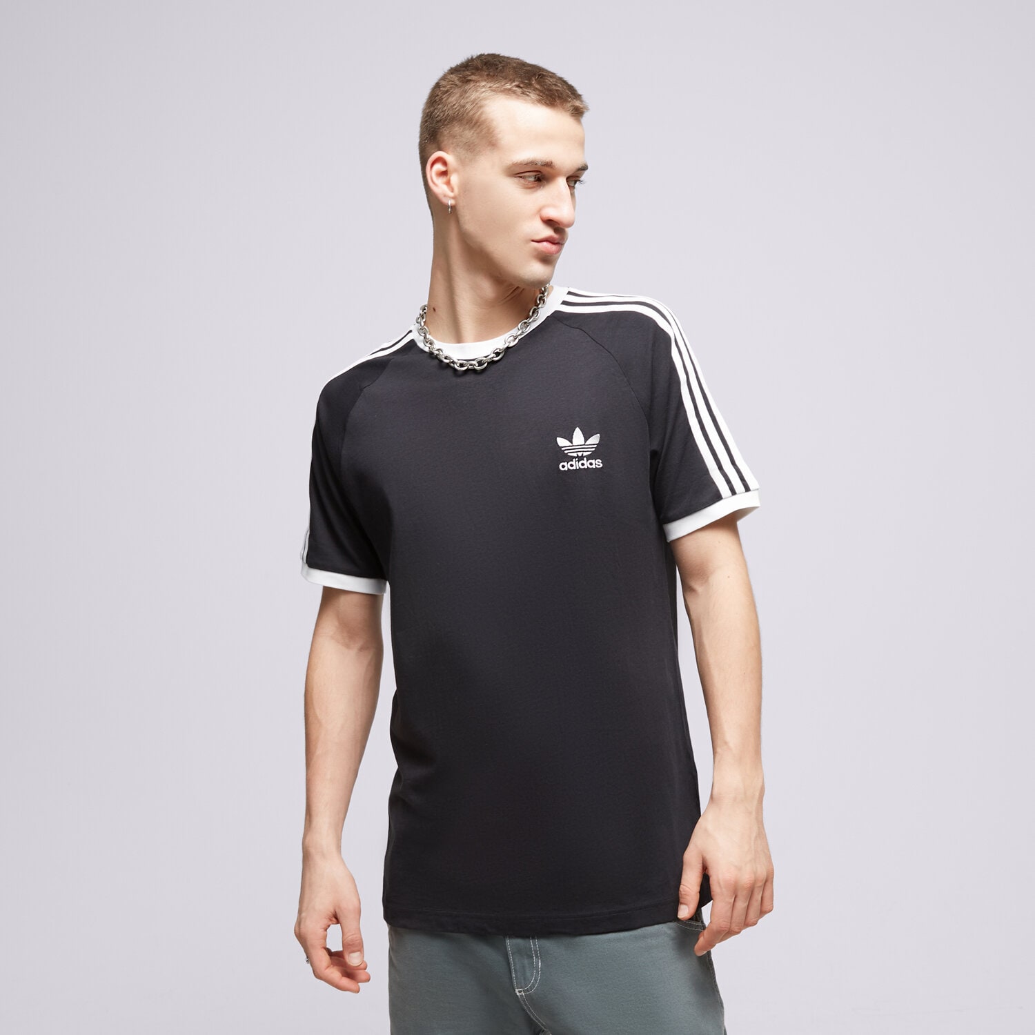 pánské tričko ADIDAS TRIČKO 3-STRIPES TEE IA4845 ČERNÁ