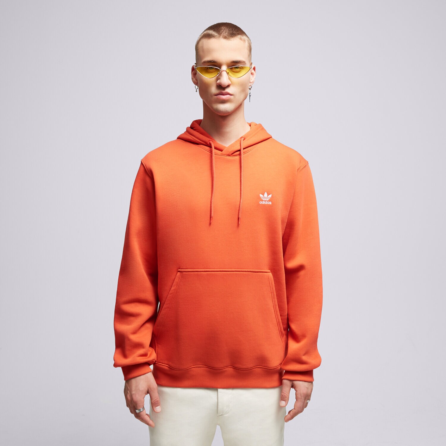pánská mikina ADIDAS MIKINA S KAPUCÍ ESSENTIAL IM4529 ČERVENÁ