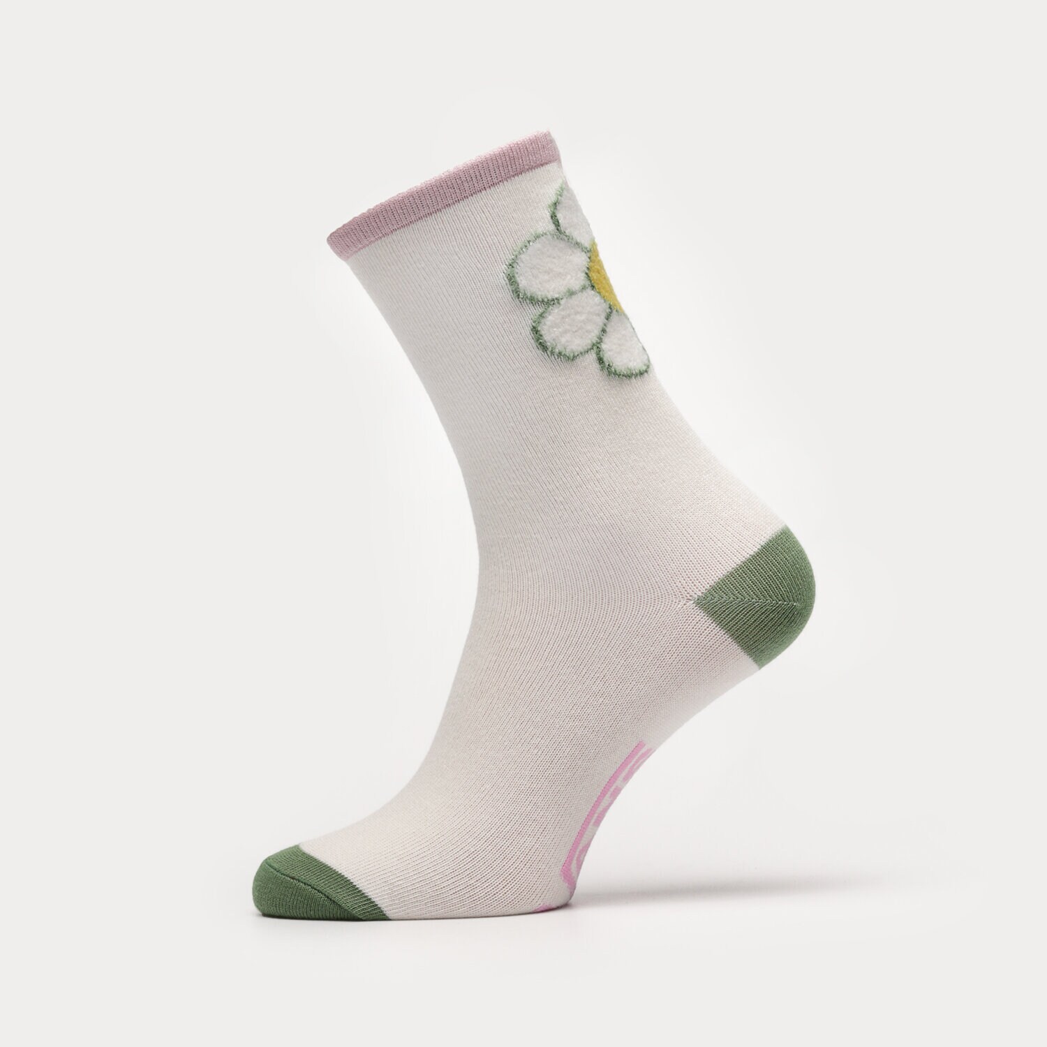 dámské ponožky VANS PONOŽKY OVERSIZED FLORAL SOCK VN00074KFS8 BÍLÁ