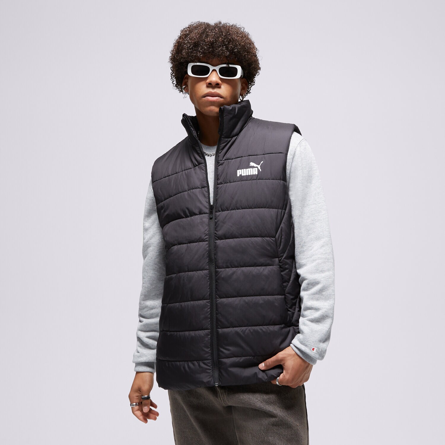 pánská vesta PUMA VESTA ESS PADDED 84893901 ČERNÁ