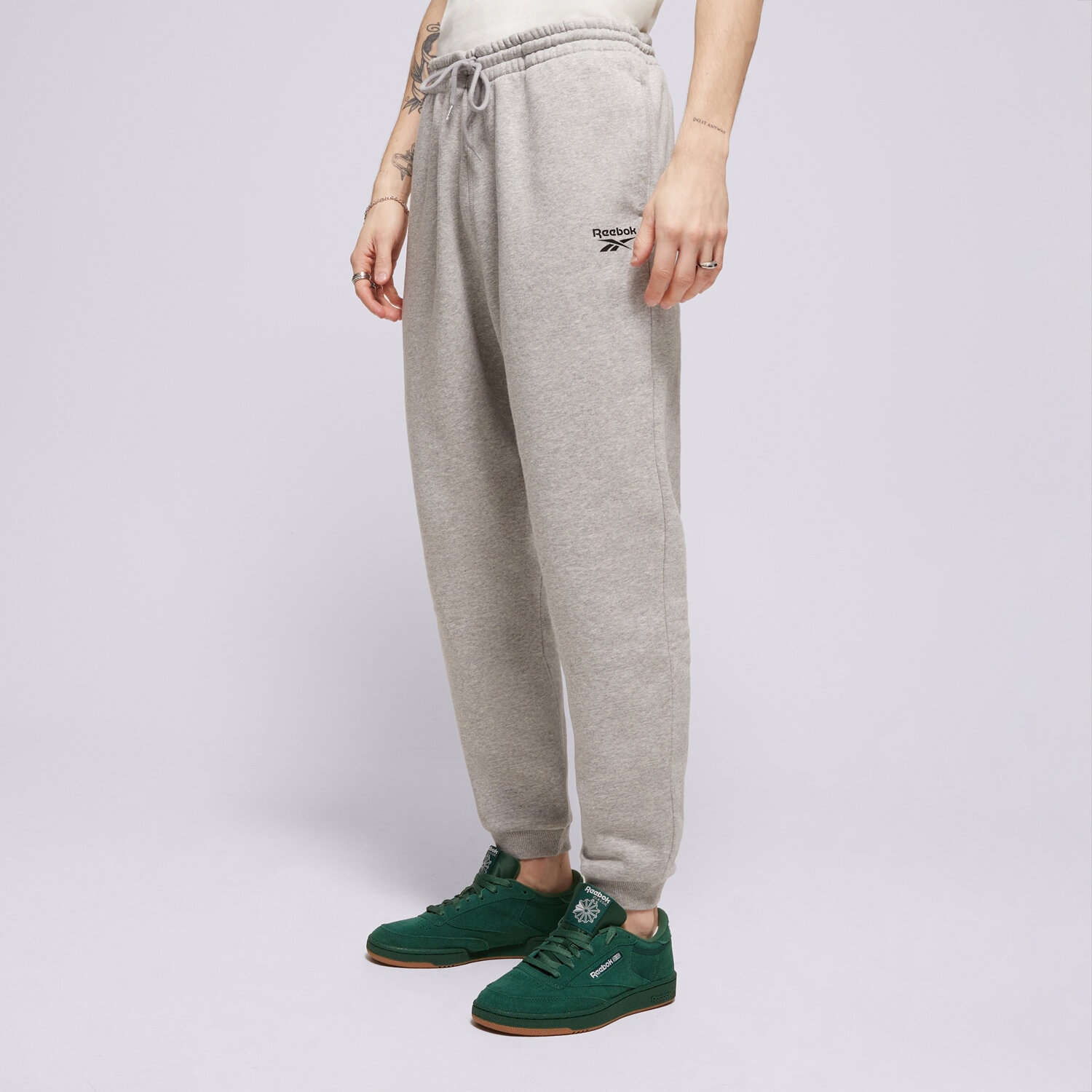 pánské kalhoty REEBOK KALHOTY  RI LEFT LEG JOGGER 100068271 ŠEDÁ