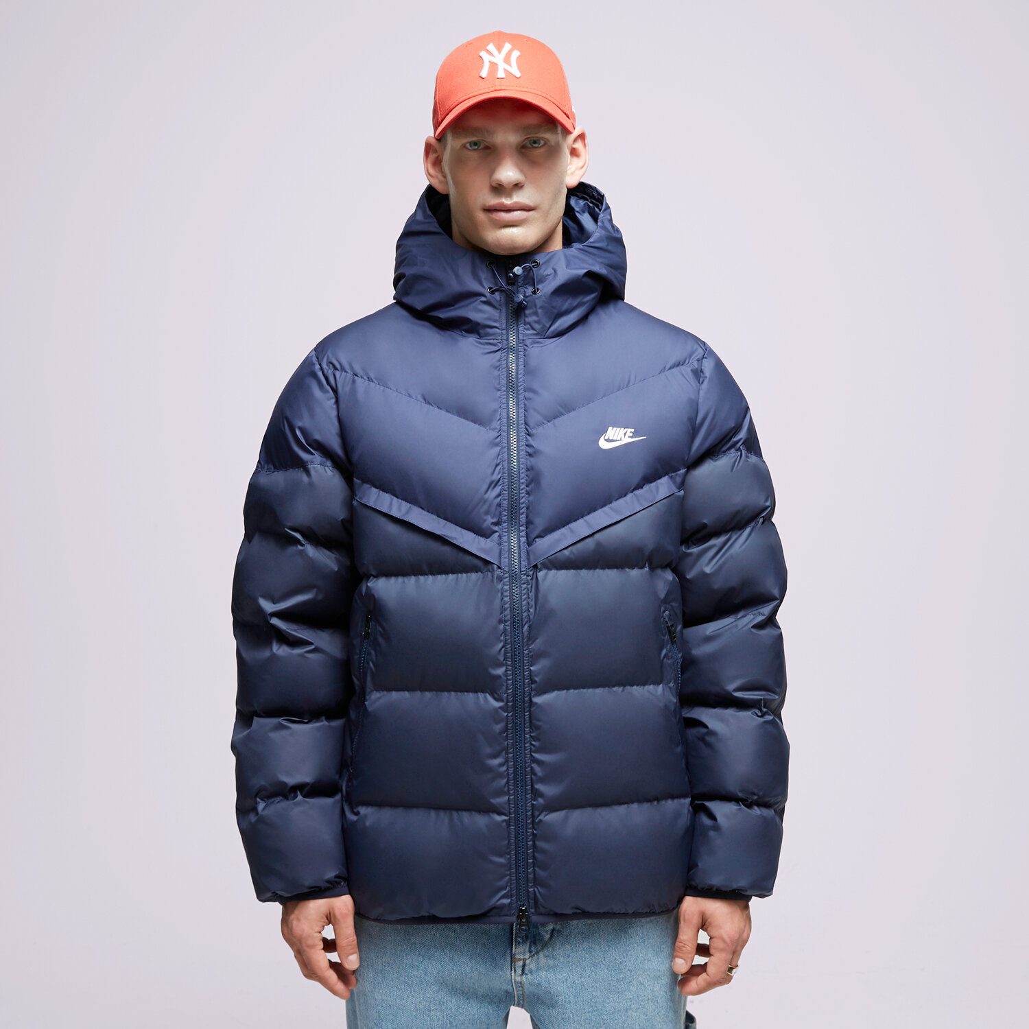 pánská zimní bunda NIKE BUNDA ZIMNÍ M NK SF WR PL-FLD HD FB8185-410 TMAVOMODRÁ