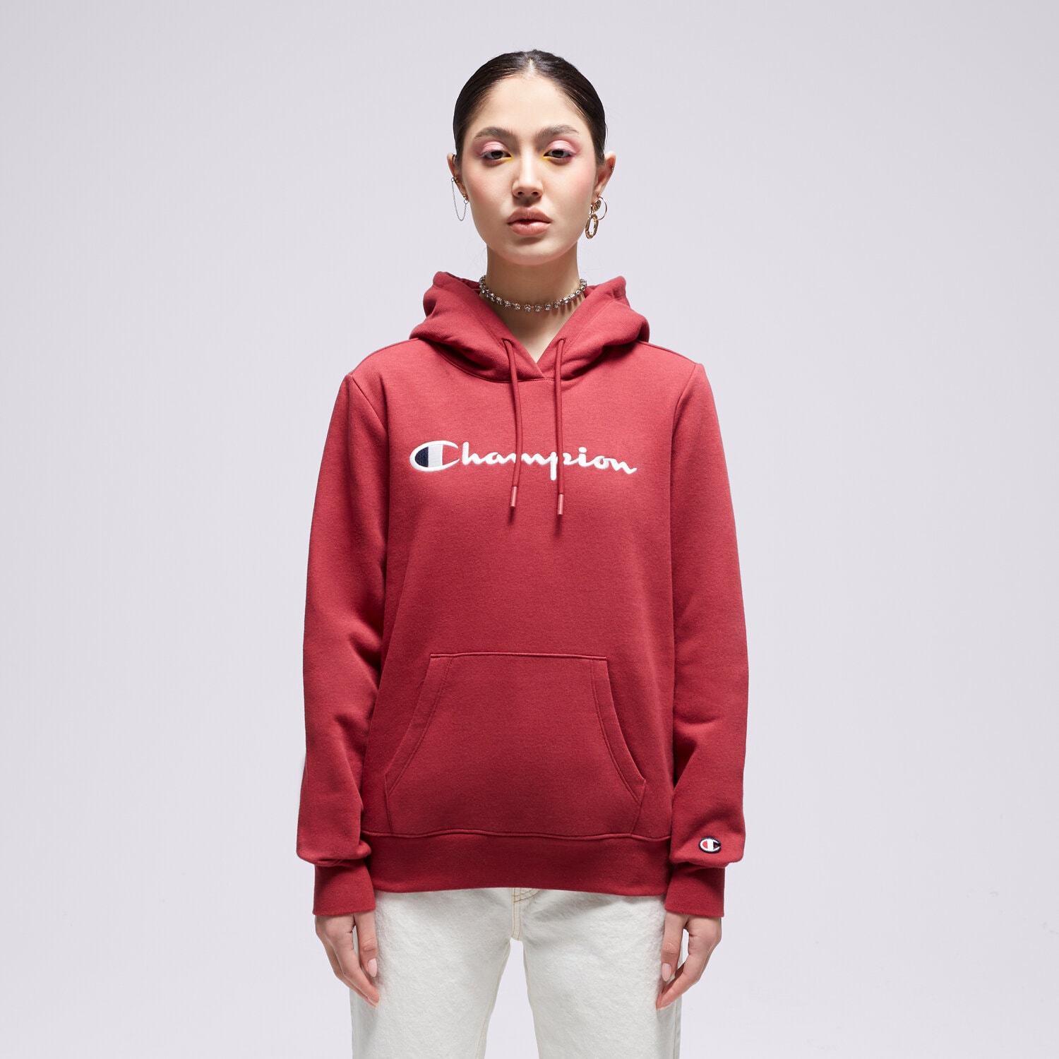 dámská mikina CHAMPION MIKINA S KAPUCÍ HOODED SWEATSHIRT 116579RS508 BORDOVÁ