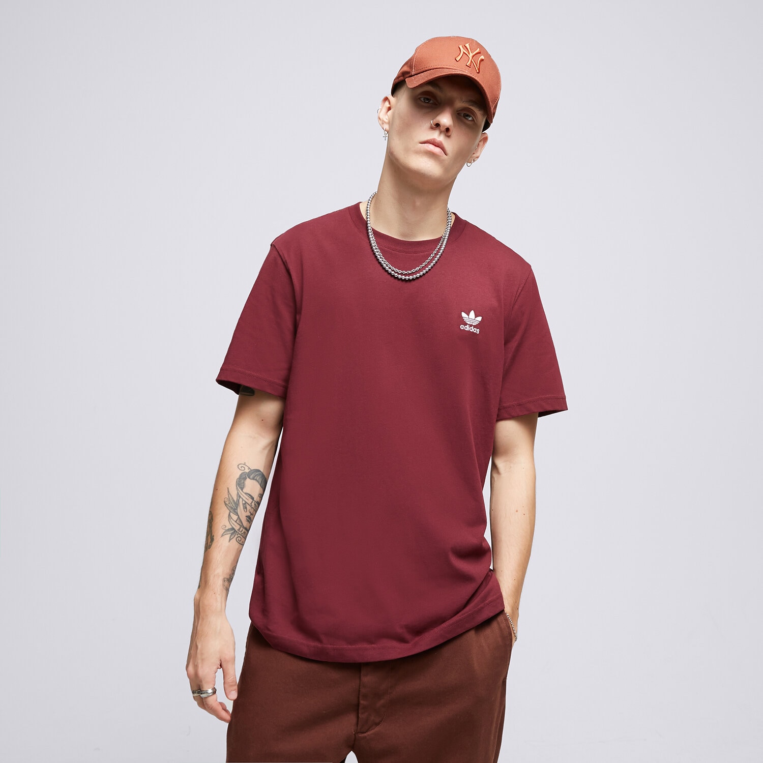 pánské tričko ADIDAS TRIČKO ESSENTIAL TEE II5794 BORDOVÁ