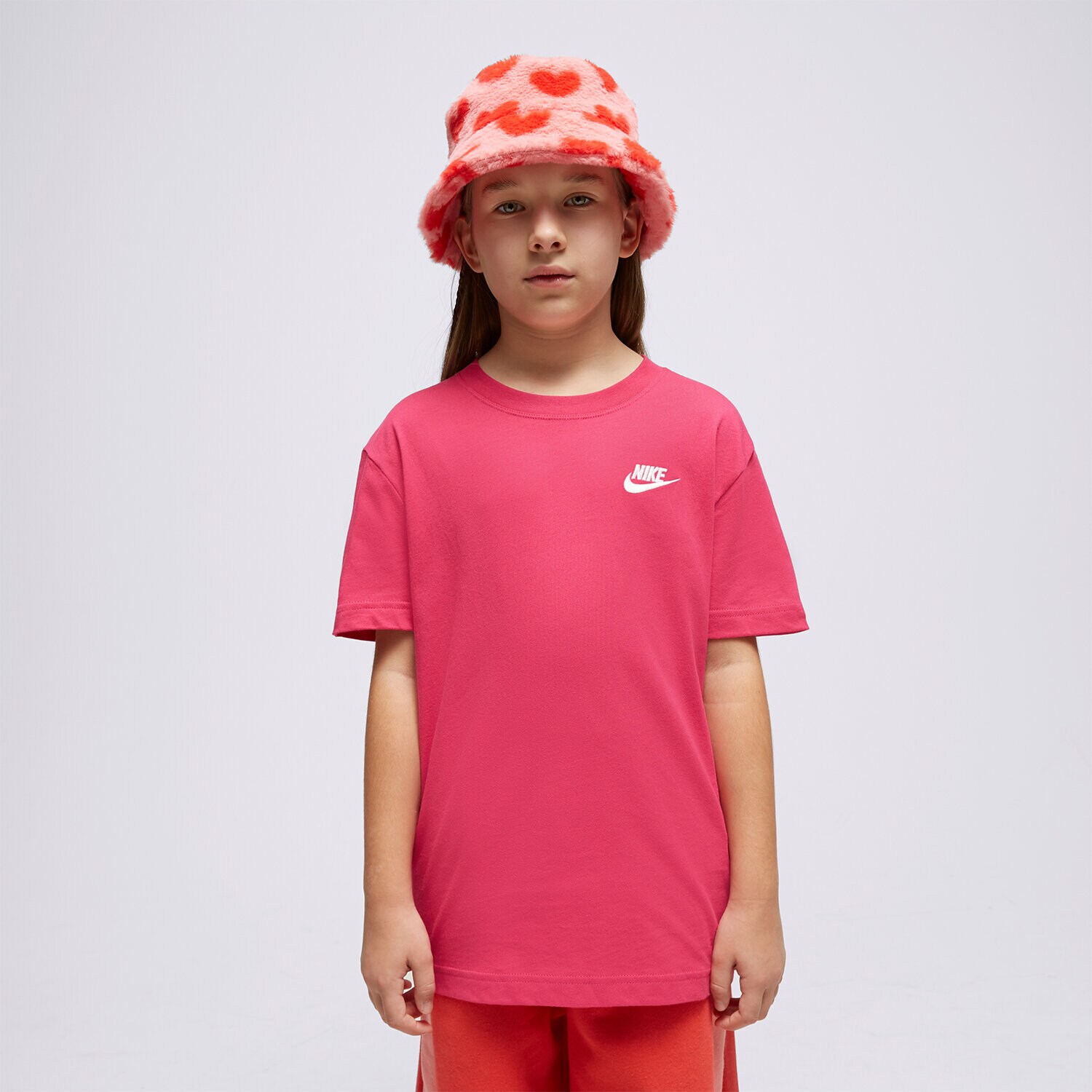 dětské tričko NIKE TRIČKO G NSW TEE CLUB SS GIRL FD0927-615 RŮŽOVÁ