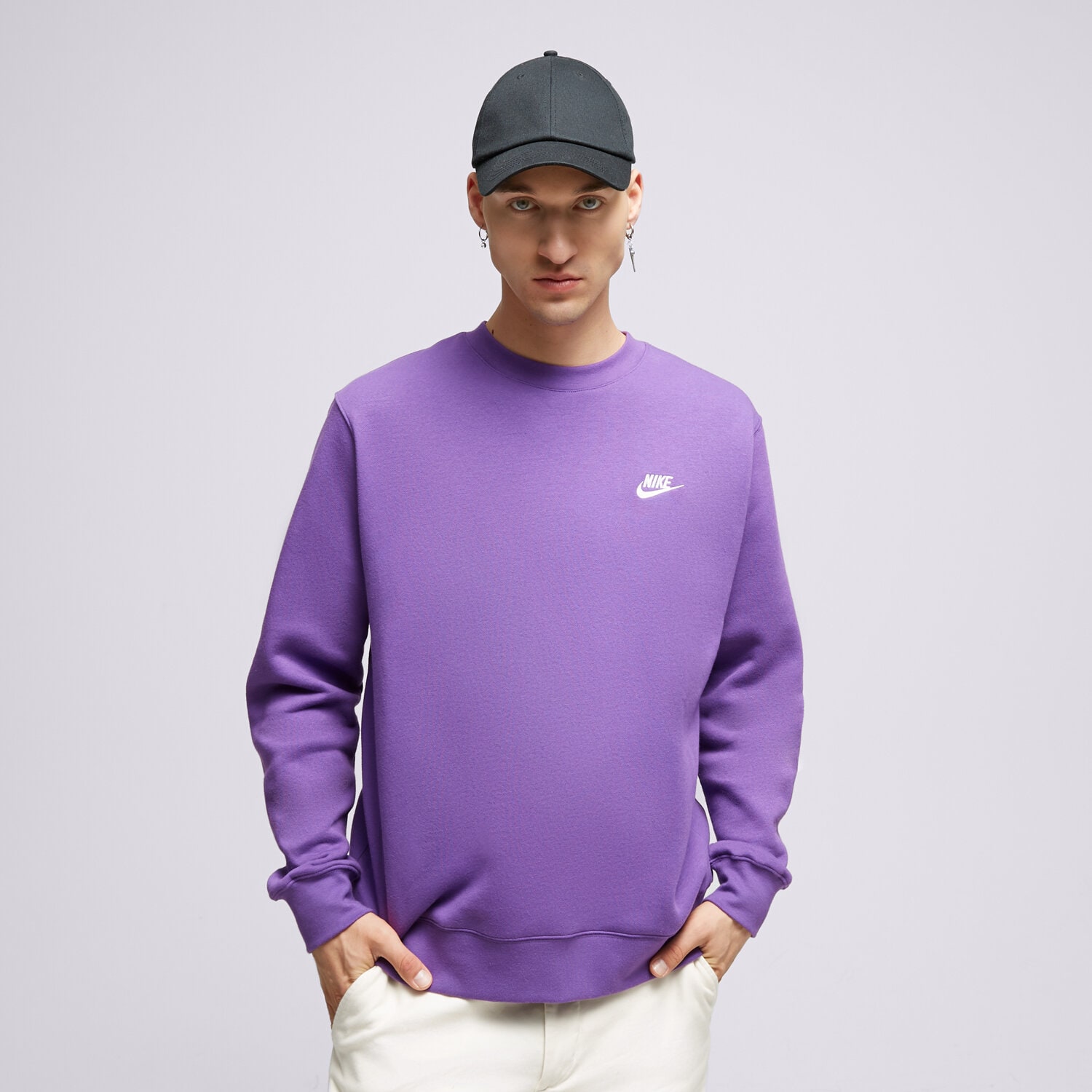 pánská mikina NIKE MIKINA SPORTSWEAR CLUB FLEECE  BV2662-599 FIALOVÁ
